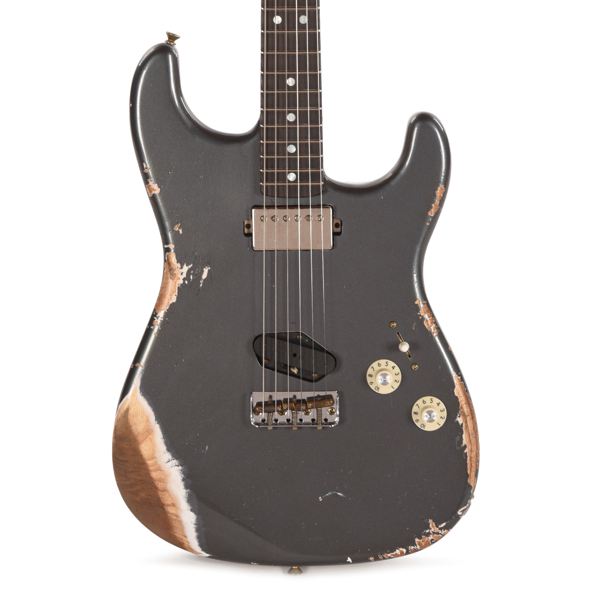 Fender Custom Shop LTD Stratocaster SH Heavy Relic Aged Charcoal Frost Metallic Electric Guitars / Solid Body