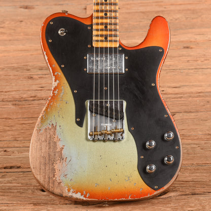 Fender Custom Shop LTD Telecaster Custom Super Heavy Relic Aged Firemist Silver with Aged Candy Tangerine Burst 2025 Electric Guitars / Solid Body