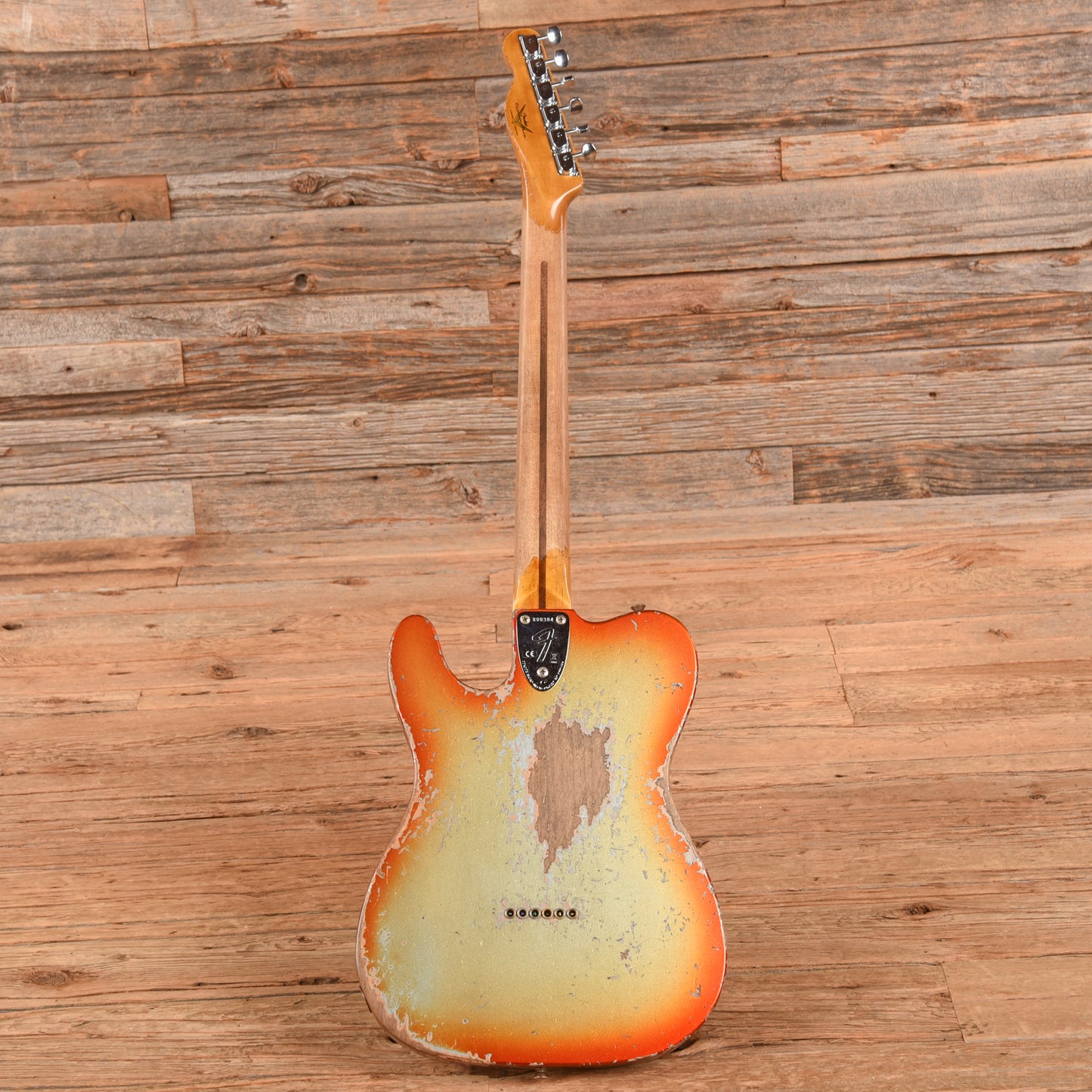 Fender Custom Shop LTD Telecaster Custom Super Heavy Relic Aged Firemist Silver with Aged Candy Tangerine Burst 2025 Electric Guitars / Solid Body