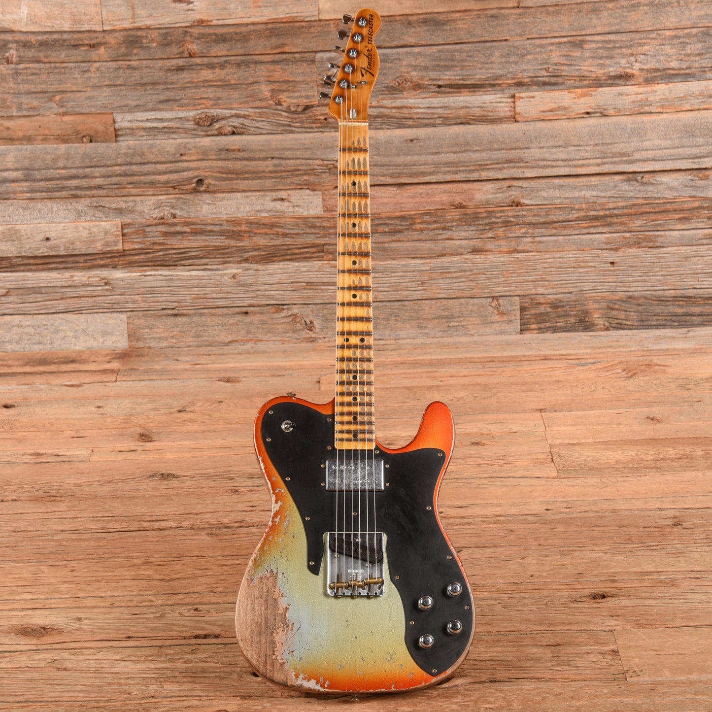 Fender Custom Shop LTD Telecaster Custom Super Heavy Relic Aged Firemist Silver with Aged Candy Tangerine Burst 2025 Electric Guitars / Solid Body