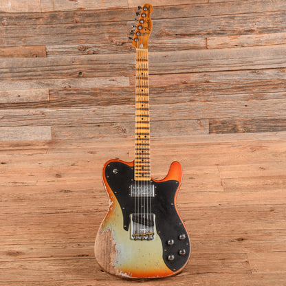 Fender Custom Shop LTD Telecaster Custom Super Heavy Relic Aged Firemist Silver with Aged Candy Tangerine Burst 2025 Electric Guitars / Solid Body