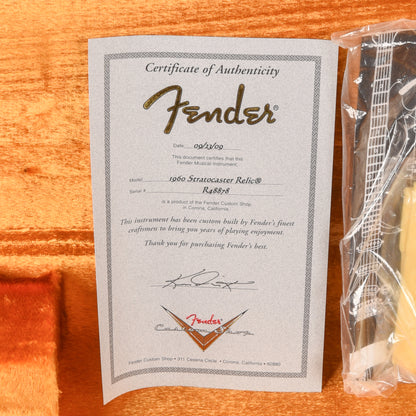 Fender Custom Shop Mark Kendrick Masterbuilt '60 Stratocaster Relic Sunburst 2009 Electric Guitars / Solid Body