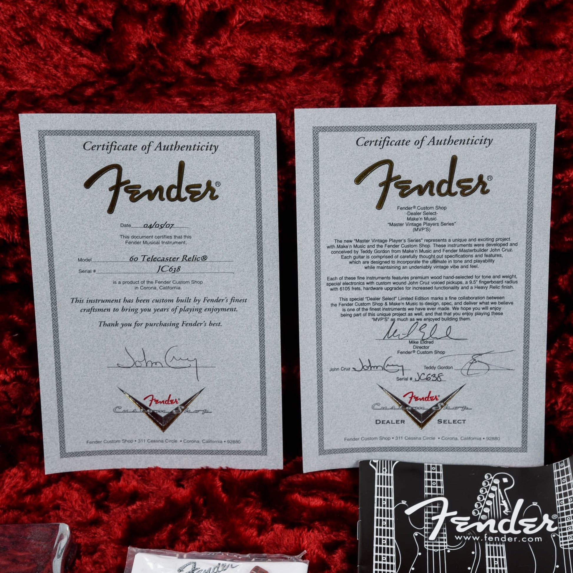 Fender Custom Shop Master Vintage Players Series John Cruz Telecaster Aged Candy Apple Red 2007 Electric Guitars / Solid Body