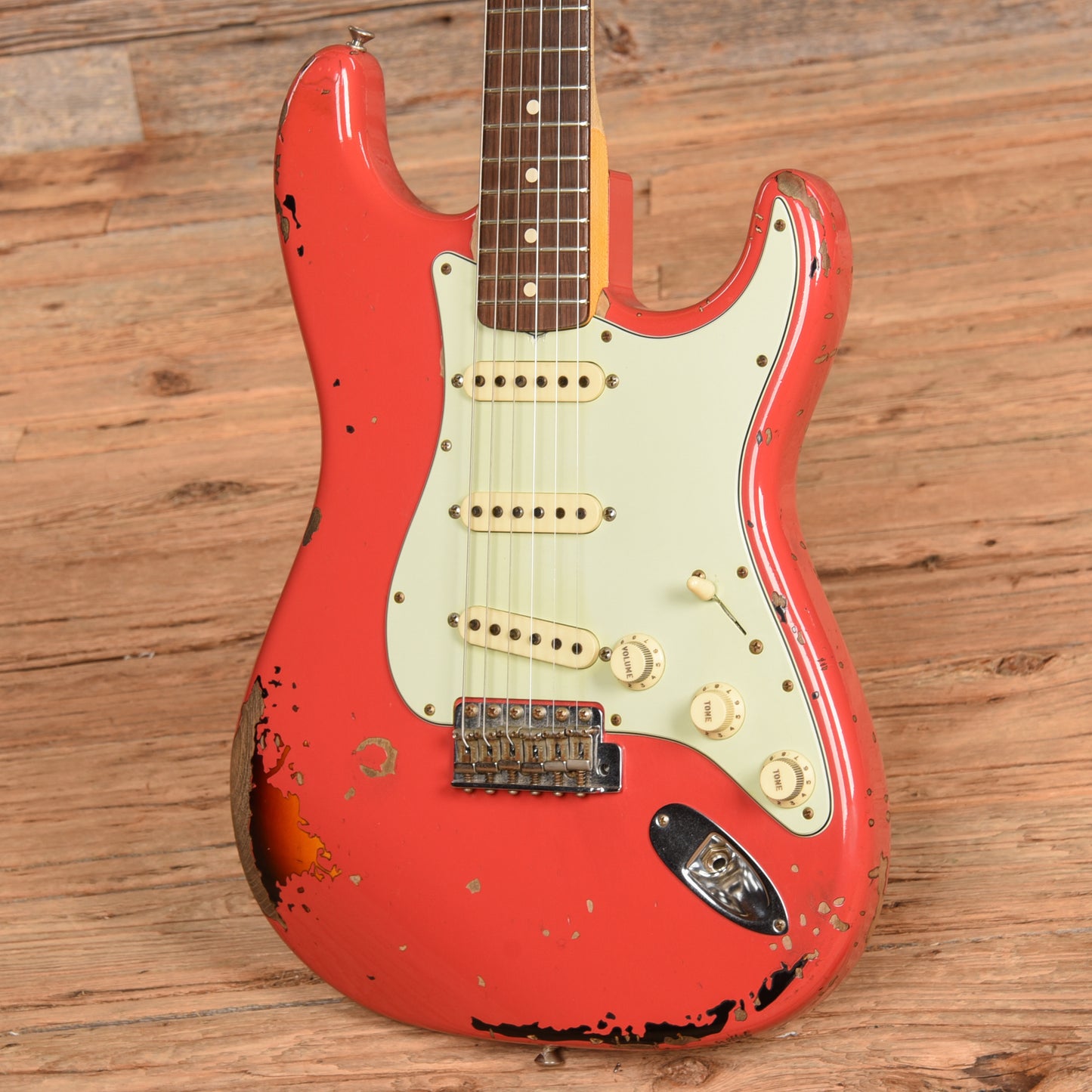 Fender Custom Shop Michael Landau Signature Stratocaster Fiesta Red Over Sunburst 2016 Electric Guitars / Solid Body