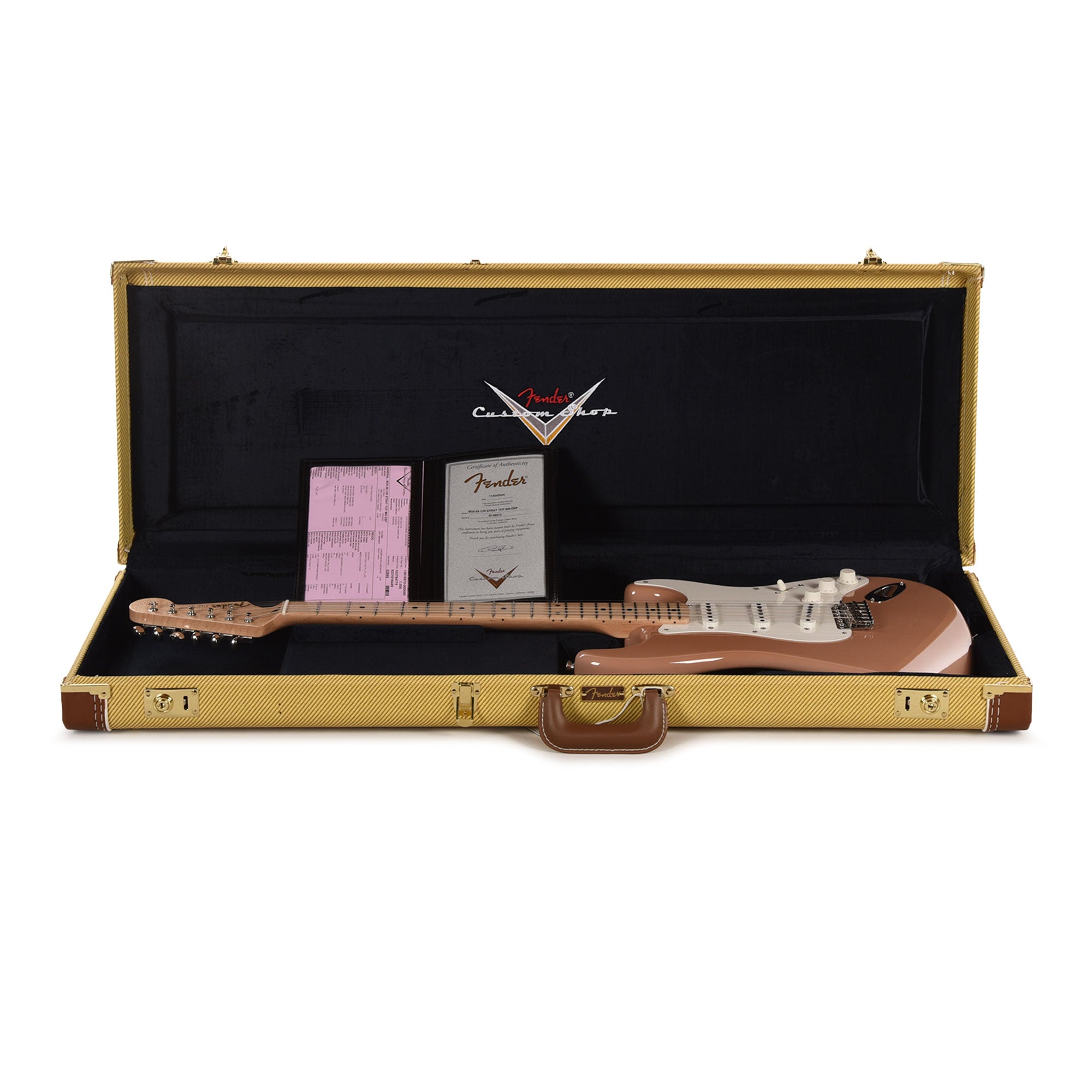 Fender Custom Shop NAMM Limited Edition 1958 Compound Radius Stratocaster Time Capsule Dirty Shell Pink Electric Guitars / Solid Body