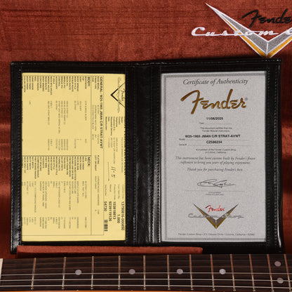 Fender Custom Shop NAMM Limited Edition 1965 Compound Radius Stratocaster Journeyman Relic Aged Vintage White Electric Guitars / Solid Body