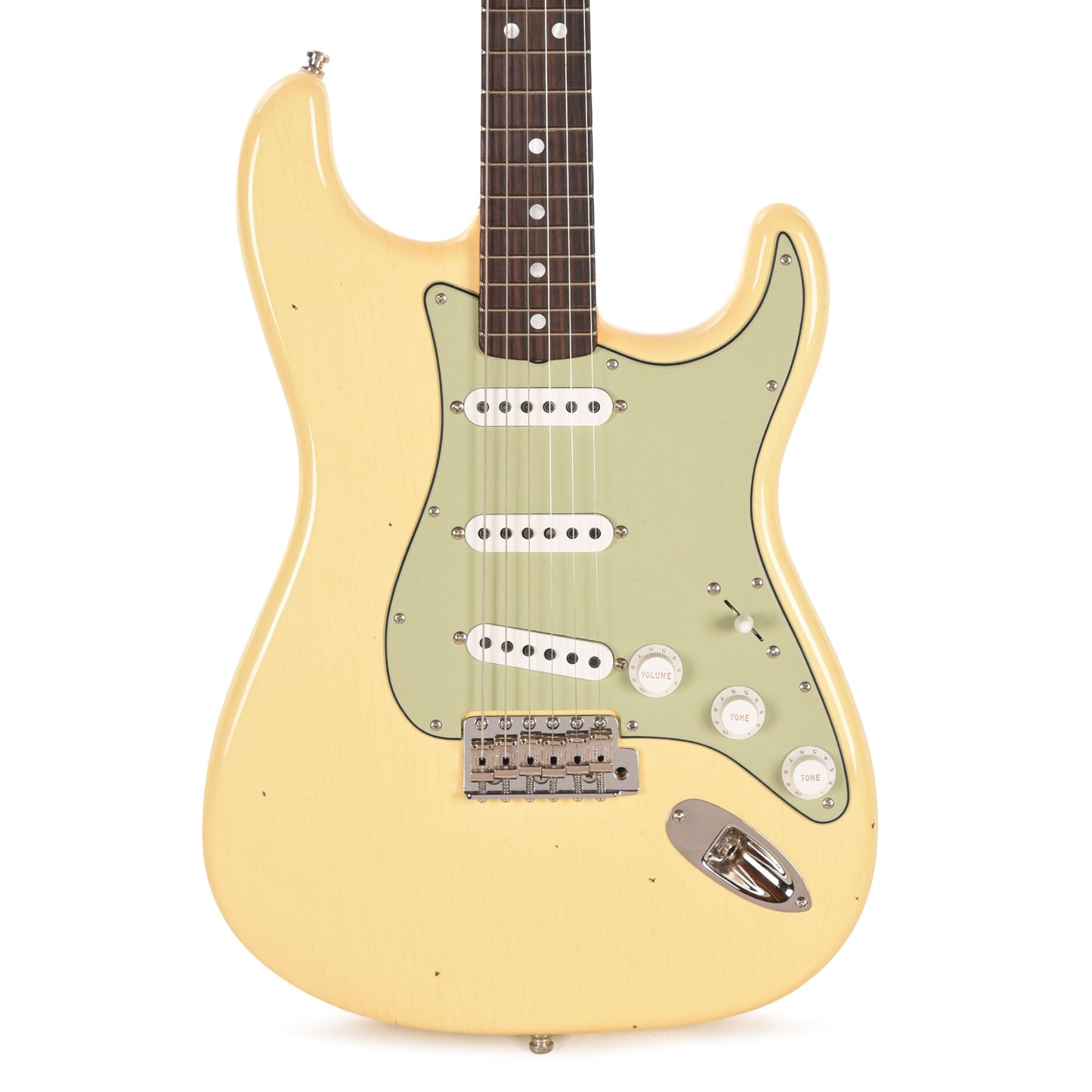 Fender Custom Shop NAMM Limited Edition 1965 Compound Radius Stratocaster Journeyman Relic Aged Vintage White Electric Guitars / Solid Body