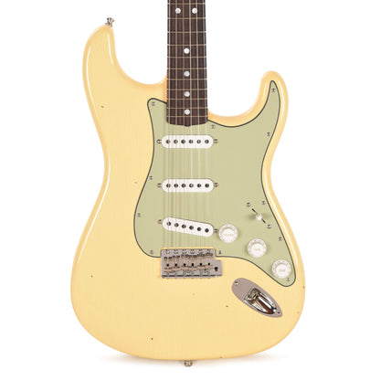 Fender Custom Shop NAMM Limited Edition 1965 Compound Radius Stratocaster Journeyman Relic Aged Vintage White Electric Guitars / Solid Body