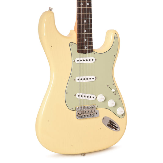 Fender Custom Shop NAMM Limited Edition 1965 Compound Radius Stratocaster Journeyman Relic Aged Vintage White Electric Guitars / Solid Body