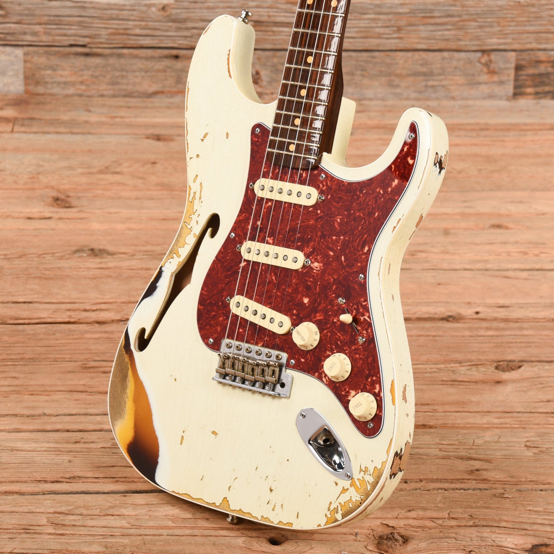 Fender Custom Shop NAMM LTD 56 Thinline Stratocaster Olympic White 2019 Electric Guitars / Solid Body