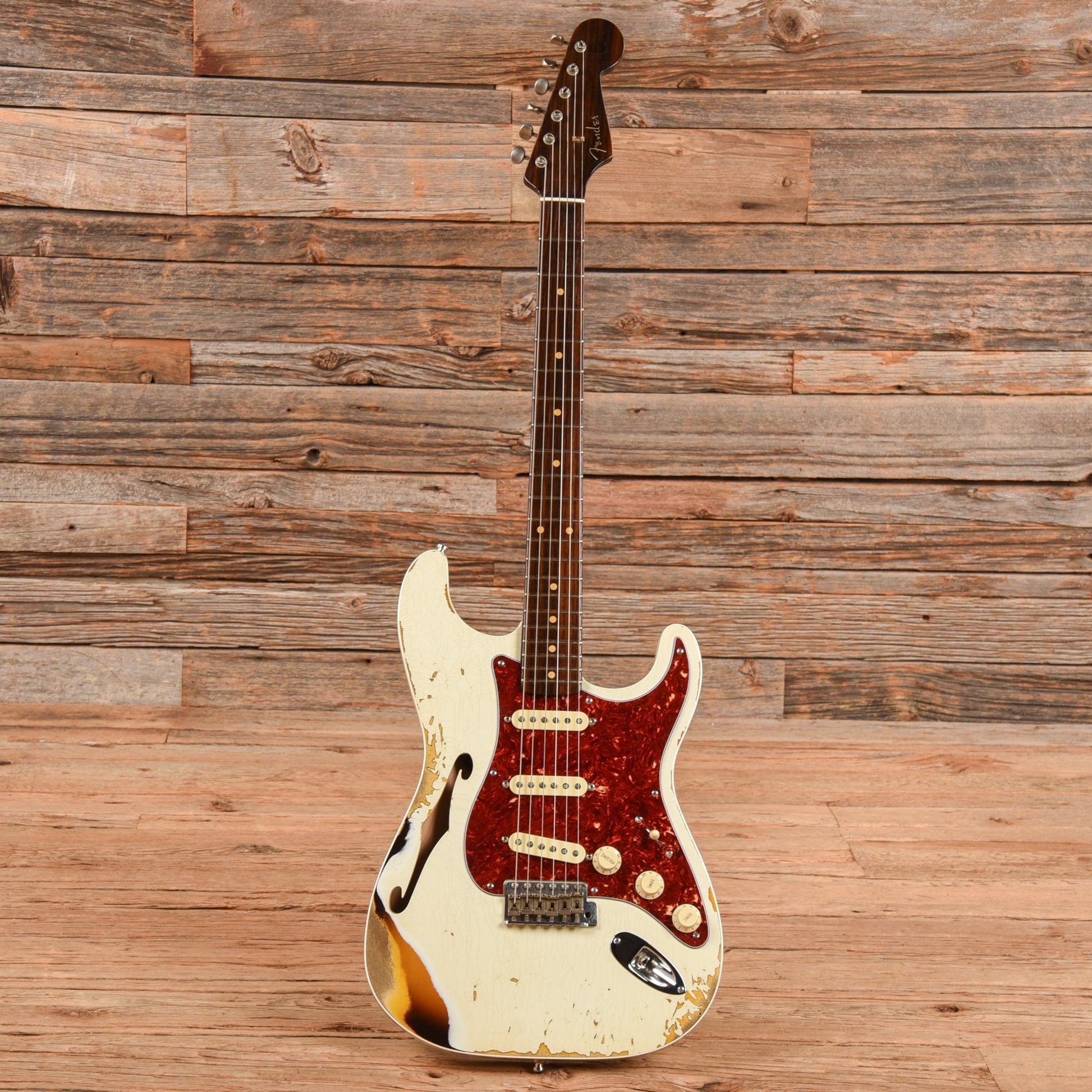 Fender Custom Shop NAMM LTD 56 Thinline Stratocaster Olympic White 2019 Electric Guitars / Solid Body