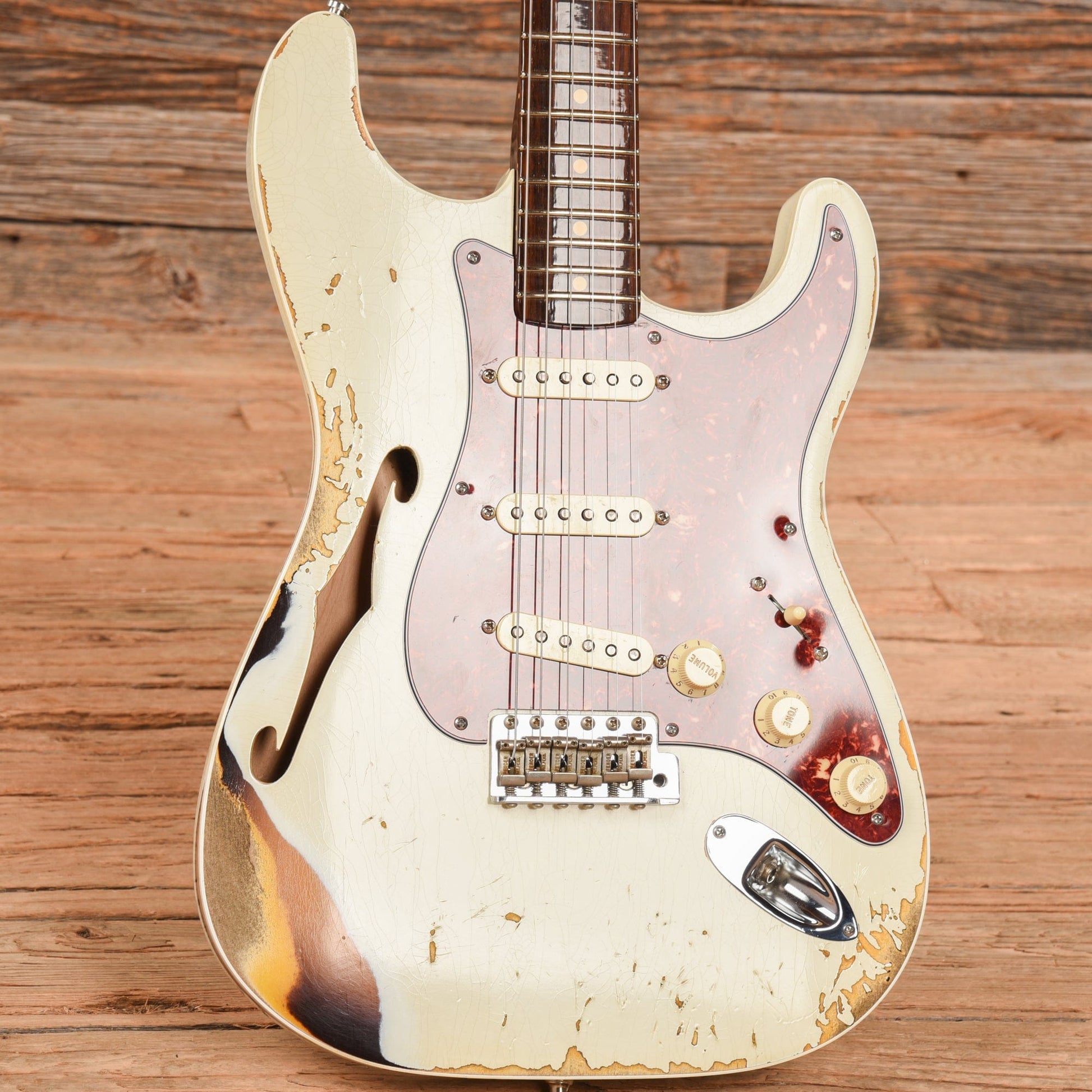 Fender Custom Shop NAMM LTD 56 Thinline Stratocaster Olympic White 2019 Electric Guitars / Solid Body