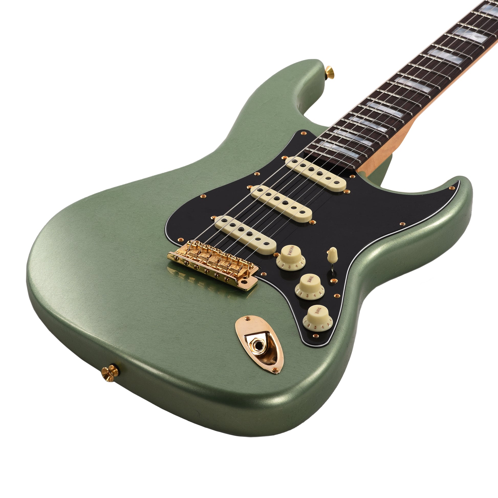 Fender Custom Shop Offset Stratocaster Deluxe Closet Classic Sage Green Metallic Master Built by Kyle McMillin Electric Guitars / Solid Body