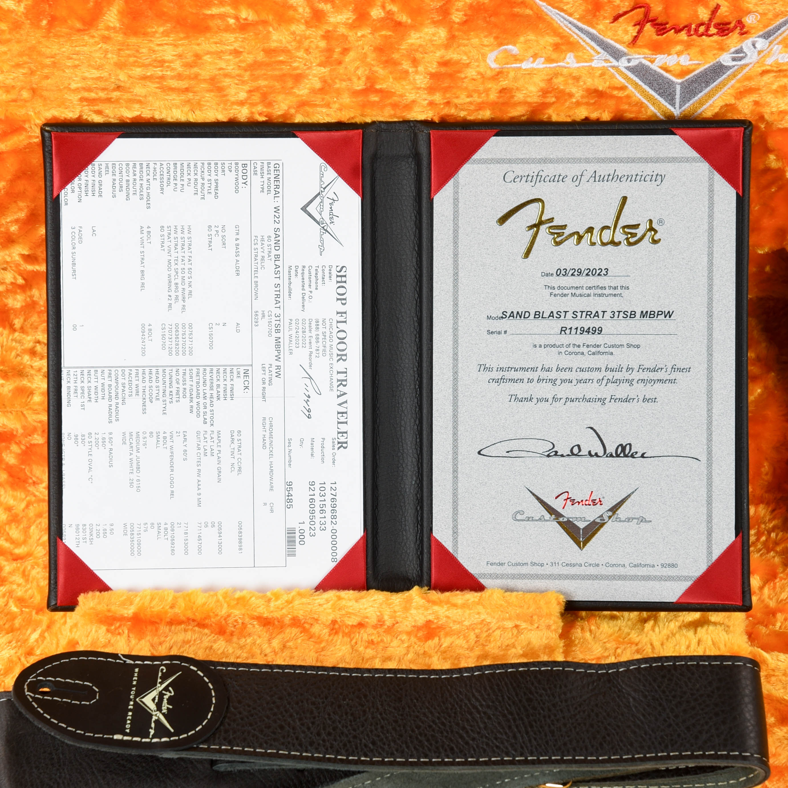Fender Custom Shop Paul Waller Masterbuilt Sand Blast Stratocaster 3-Tone Sunburst 2023 Electric Guitars / Solid Body