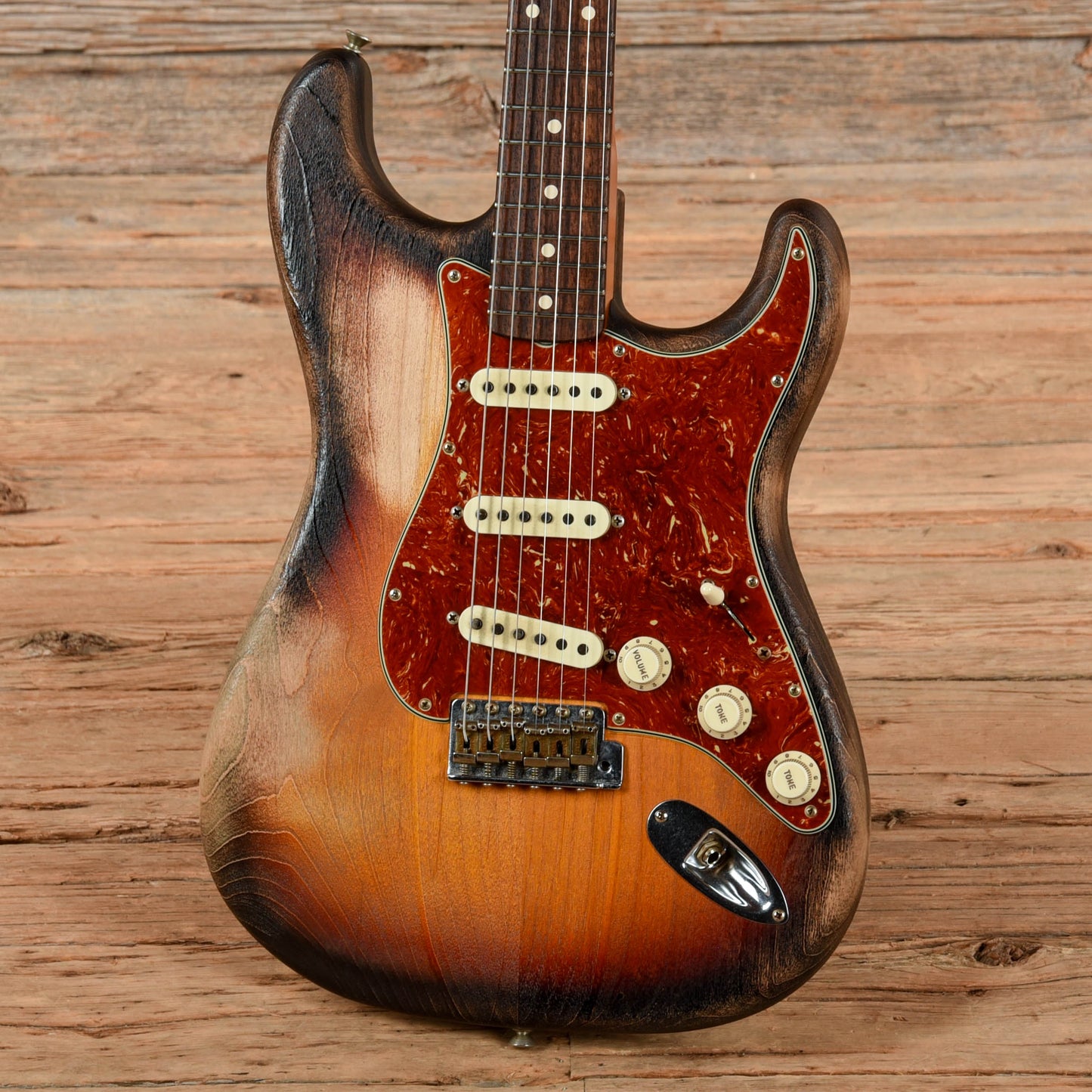 Fender Custom Shop Paul Waller Masterbuilt Sand Blast Stratocaster 3-Tone Sunburst 2023 Electric Guitars / Solid Body