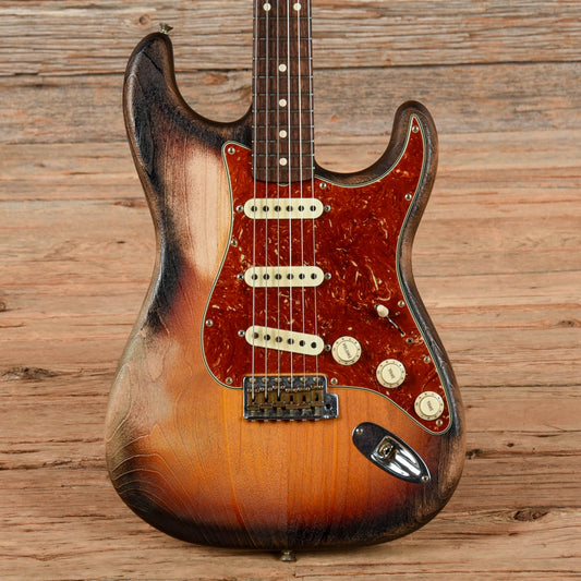 Fender Custom Shop Paul Waller Masterbuilt Sand Blast Stratocaster 3-Tone Sunburst 2023 Electric Guitars / Solid Body