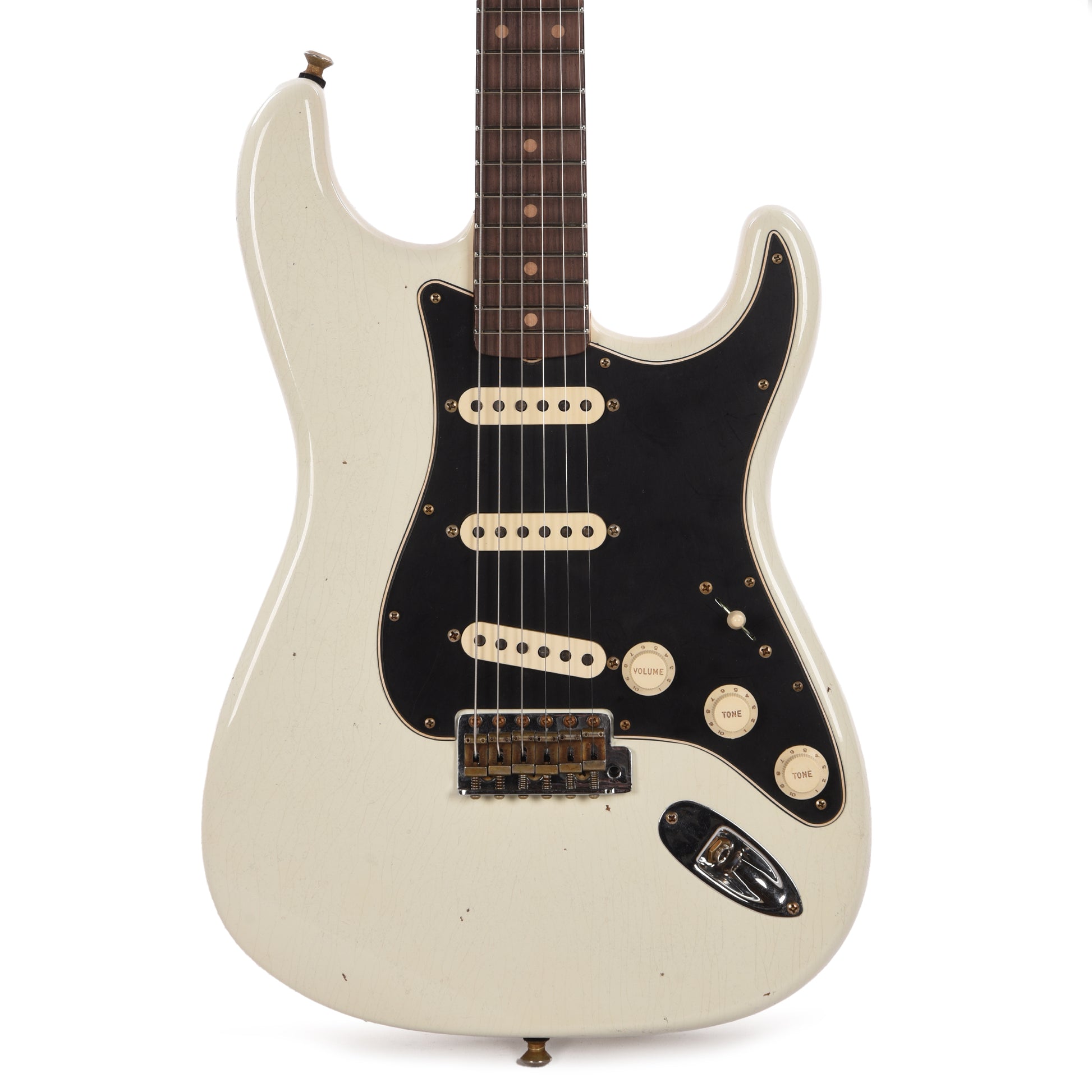 Fender Custom Shop Postmodern Stratocaster Journeyman Relic Aged Olympic White Electric Guitars / Solid Body