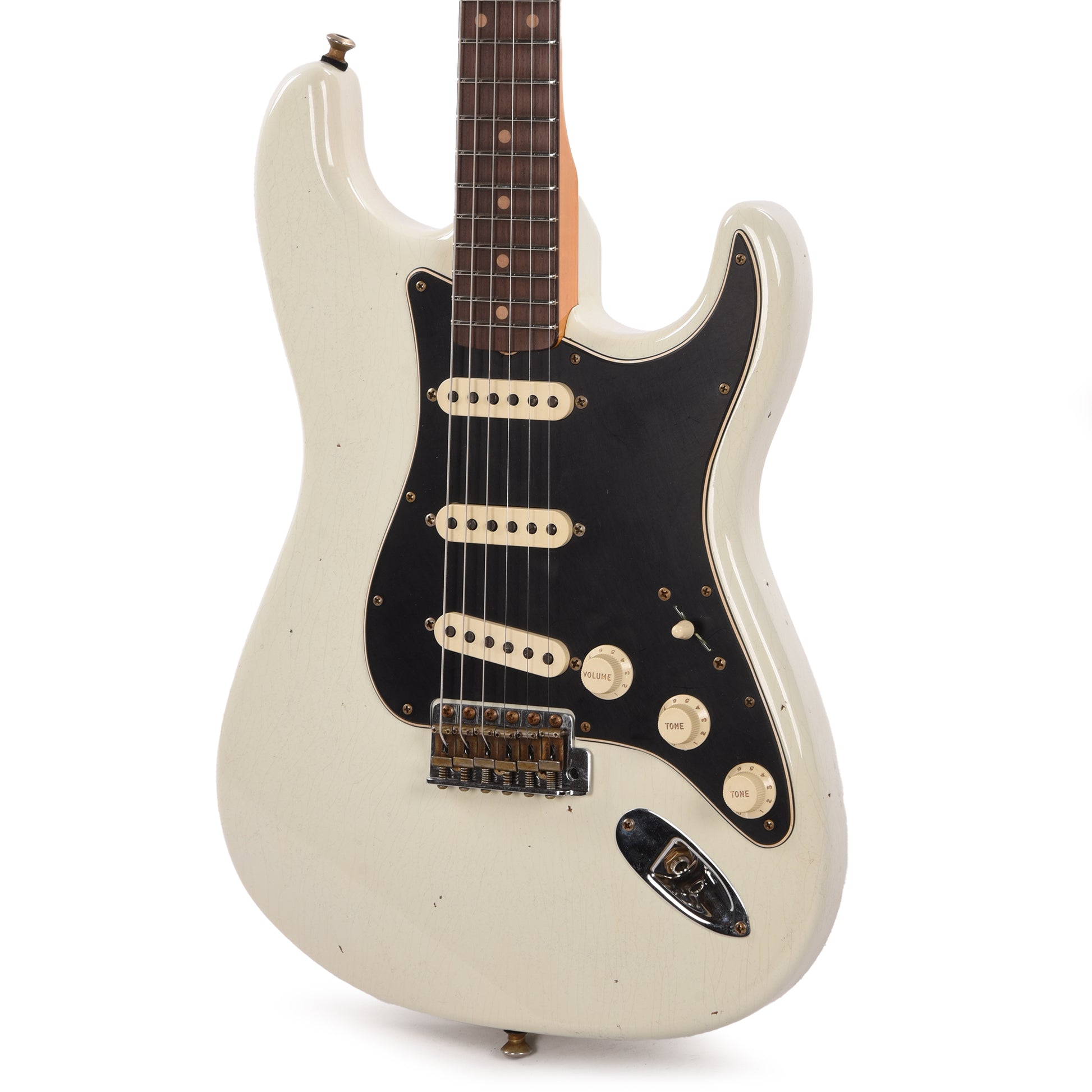 Fender Custom Shop Postmodern Stratocaster Journeyman Relic Aged Olympic White Electric Guitars / Solid Body
