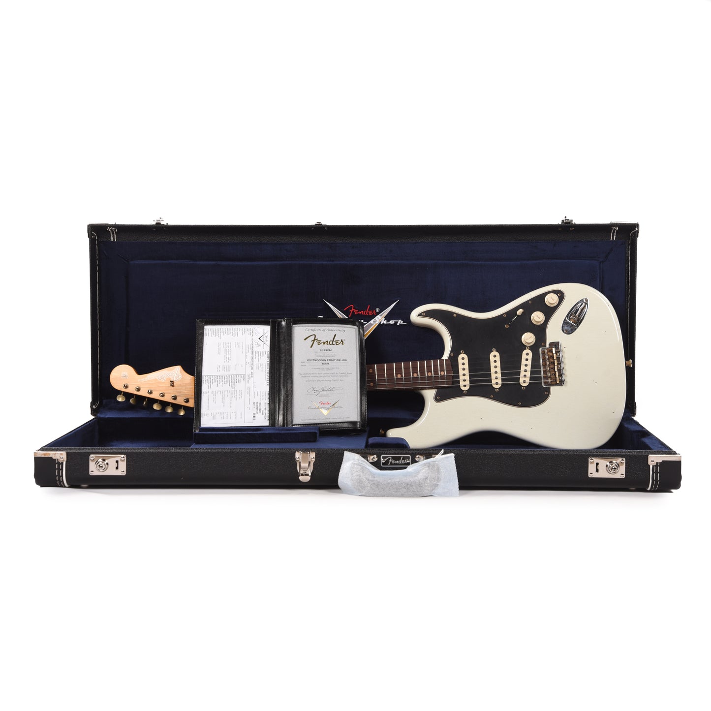 Fender Custom Shop Postmodern Stratocaster Journeyman Relic Aged Olympic White Electric Guitars / Solid Body