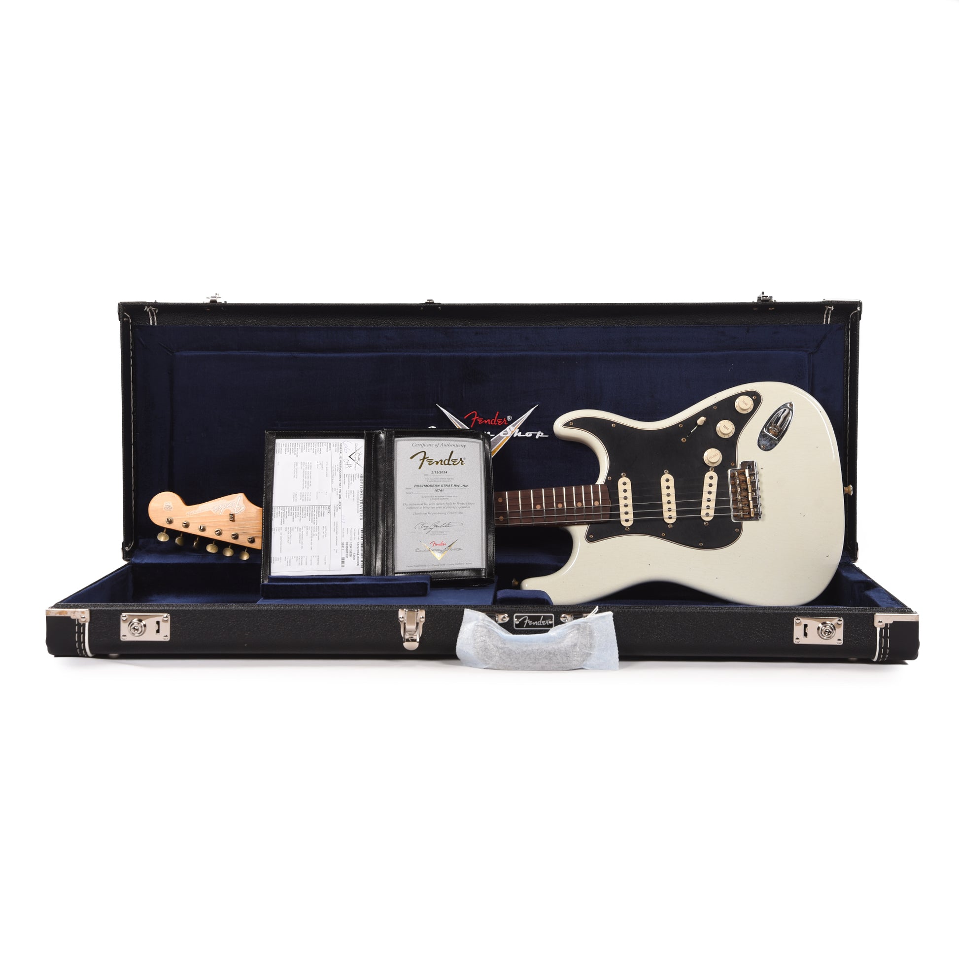 Fender Custom Shop Postmodern Stratocaster Journeyman Relic Aged Olympic White Electric Guitars / Solid Body