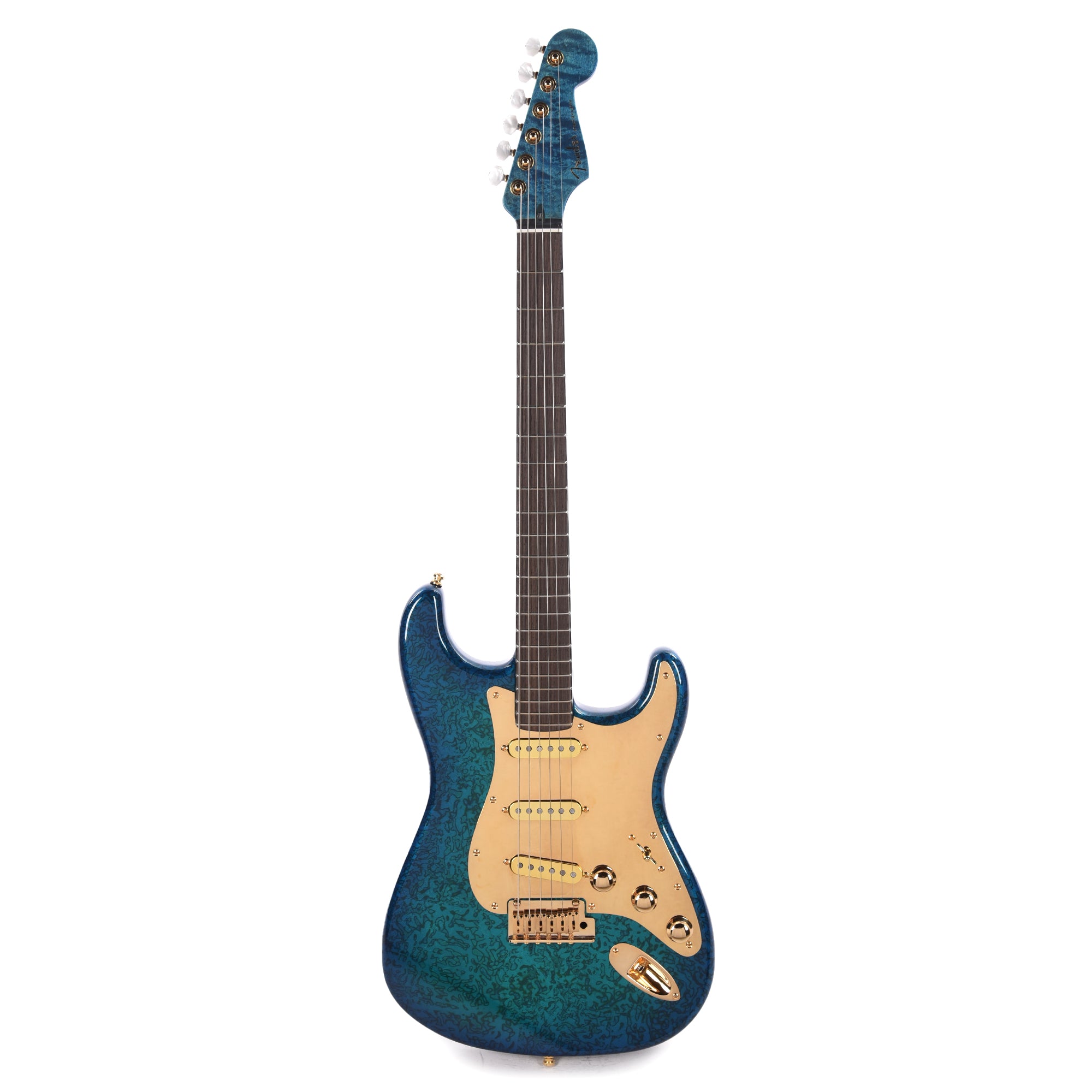 Fender Custom Shop Prestige Collection Elite Stratocaster NOS Variegated Gold Leaf Finish with Sapphire Blue Burst Master Built by Jason Smith Electric Guitars / Solid Body