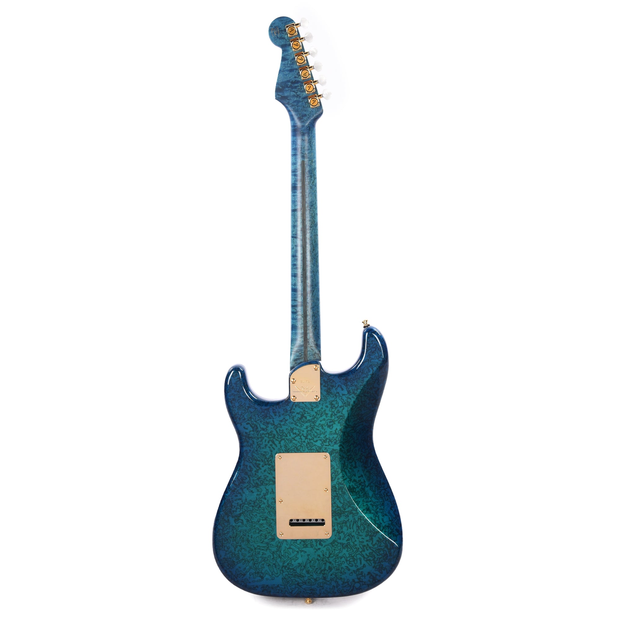 Fender Custom Shop Prestige Collection Elite Stratocaster NOS Variegated Gold Leaf Finish with Sapphire Blue Burst Master Built by Jason Smith Electric Guitars / Solid Body