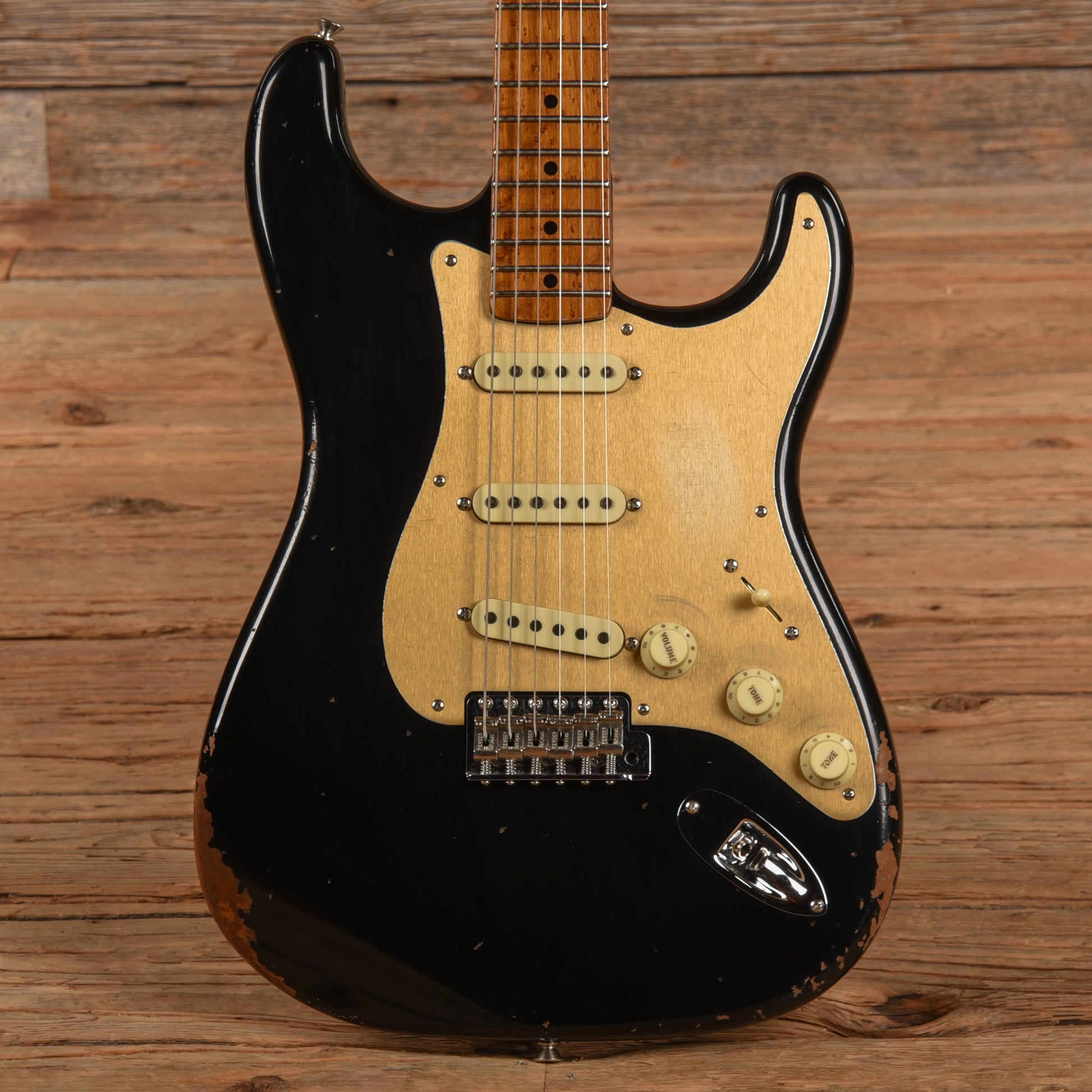 Fender Custom Shop Roasted '56 Stratocaster Relic Aged Black 2024 Electric Guitars / Solid Body