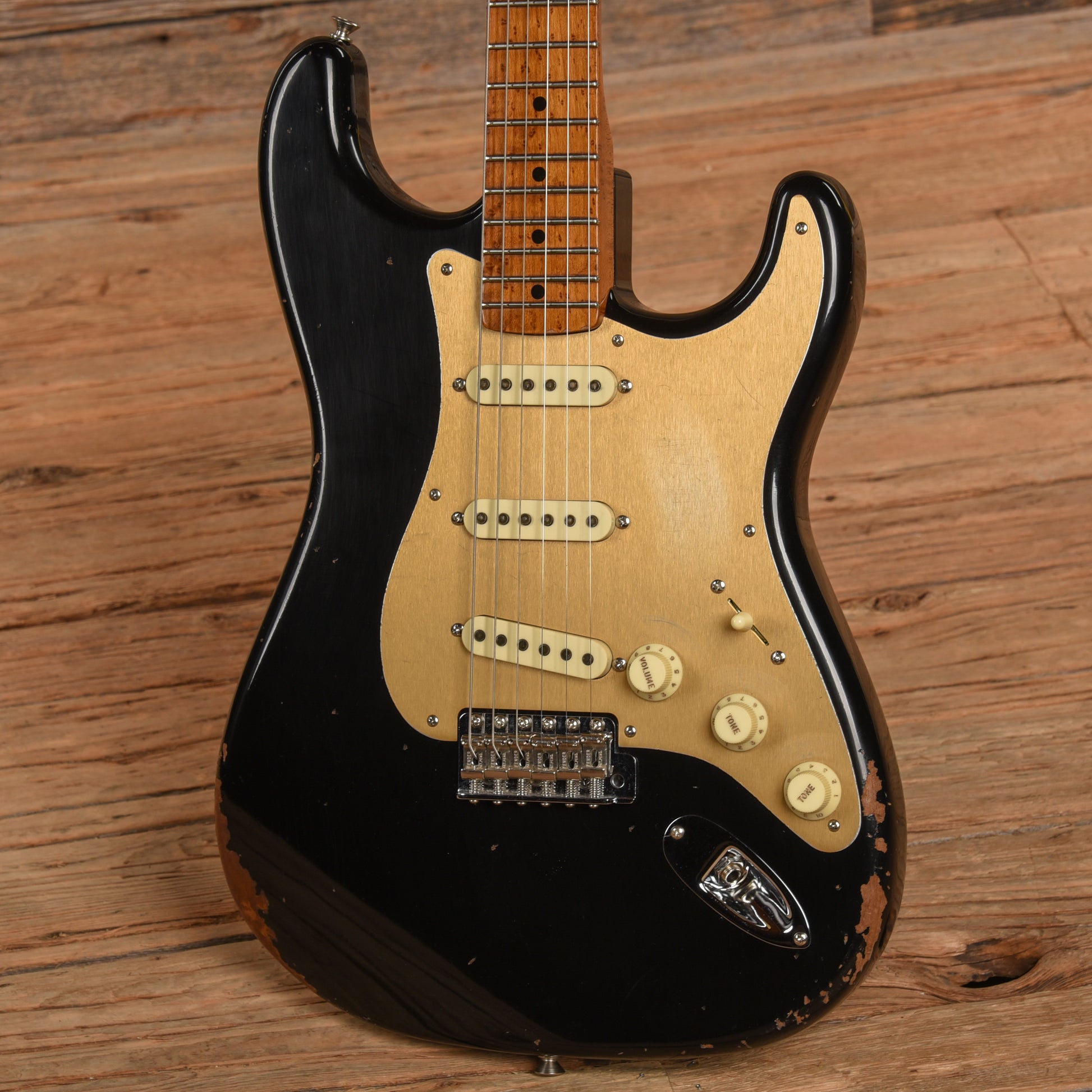 Fender Custom Shop Roasted '56 Stratocaster Relic Aged Black 2024 Electric Guitars / Solid Body