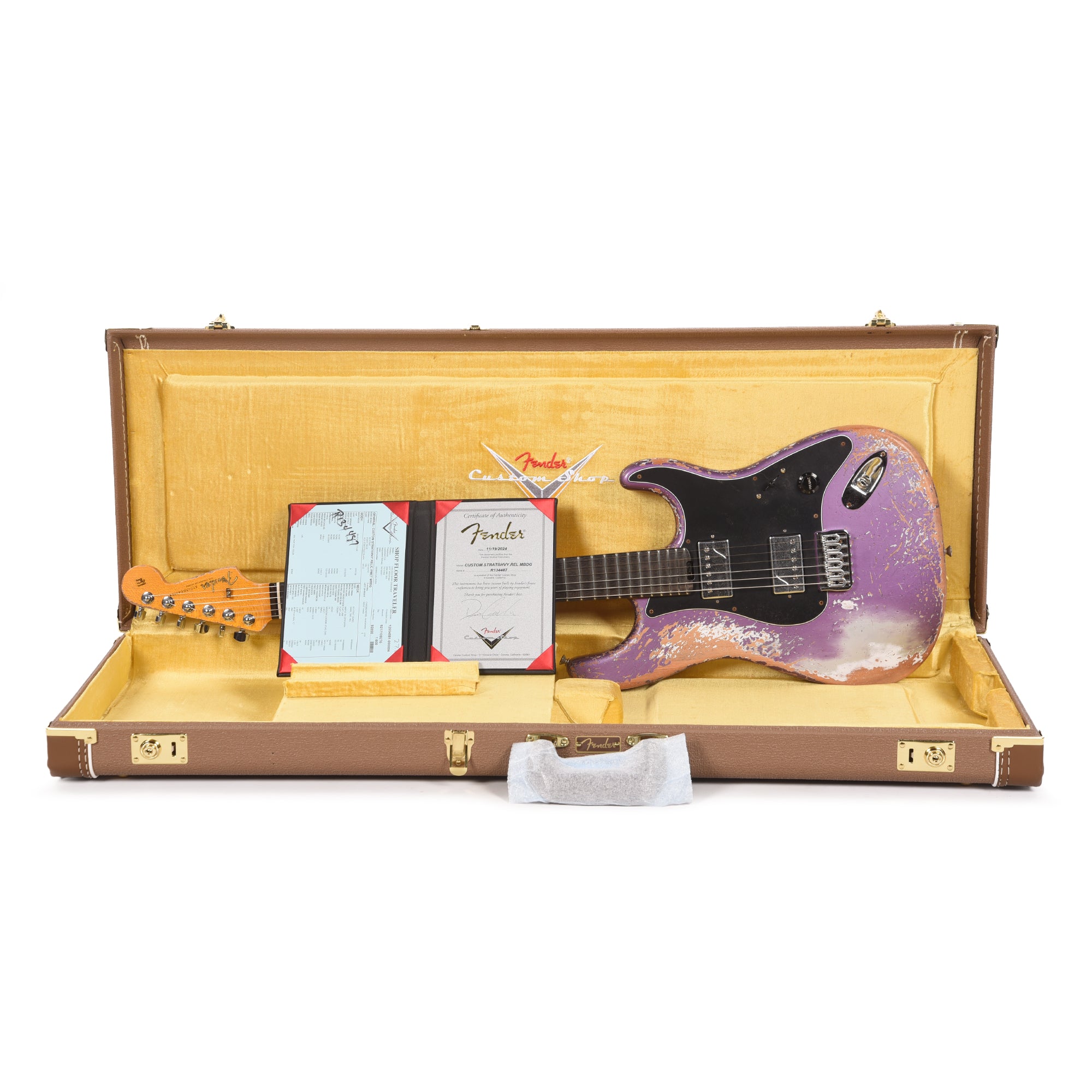 Fender Custom Shop Stratocaster Hardtail HH Heavy Relic Purple Metallic Master Built by Dennis Galuszka w/Fluence Humbuckers Electric Guitars / Solid Body