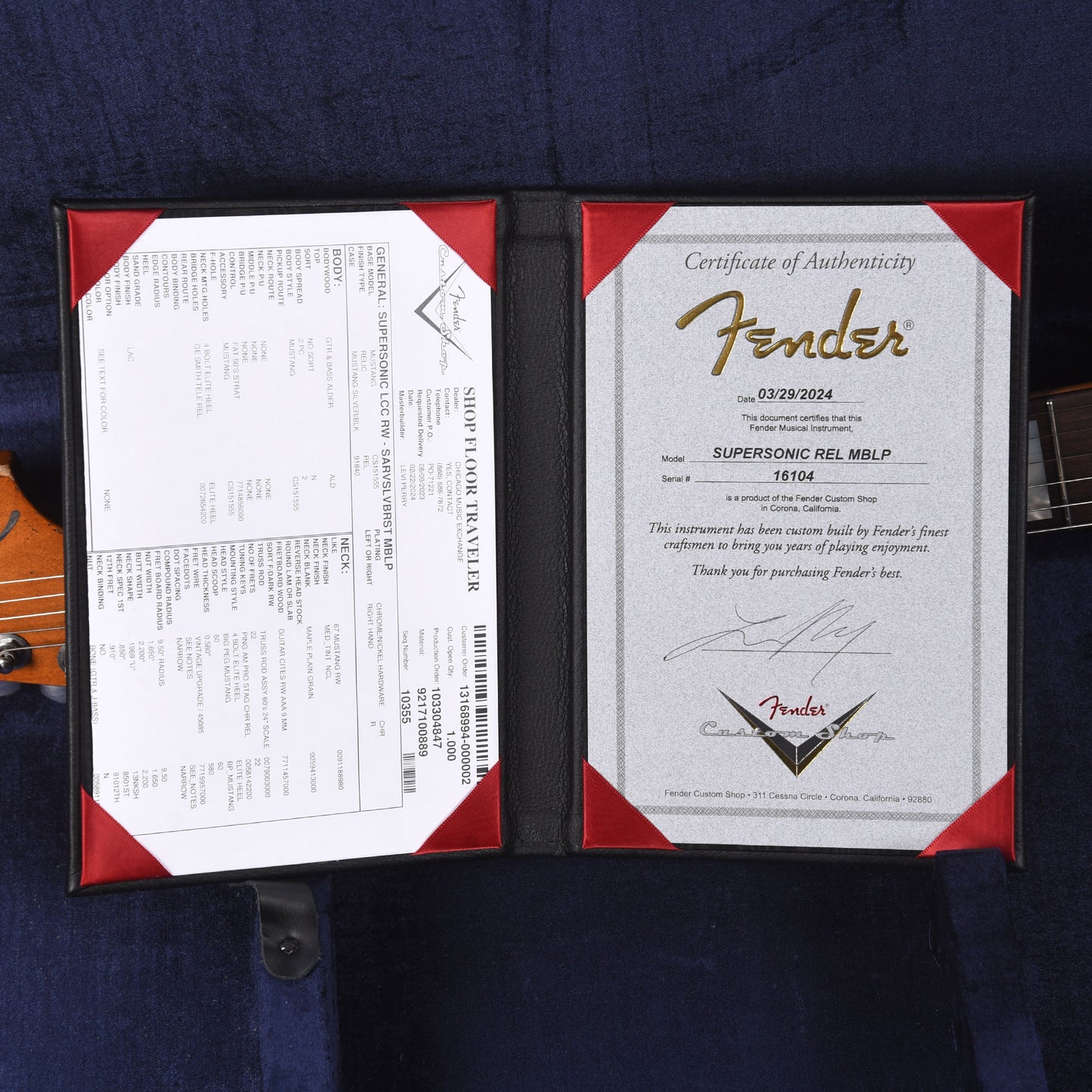 Fender Custom Shop Super-Sonic Deluxe Closet Classic Super Aged Reverse Silverburst Master Built by Levi Perry Electric Guitars / Solid Body