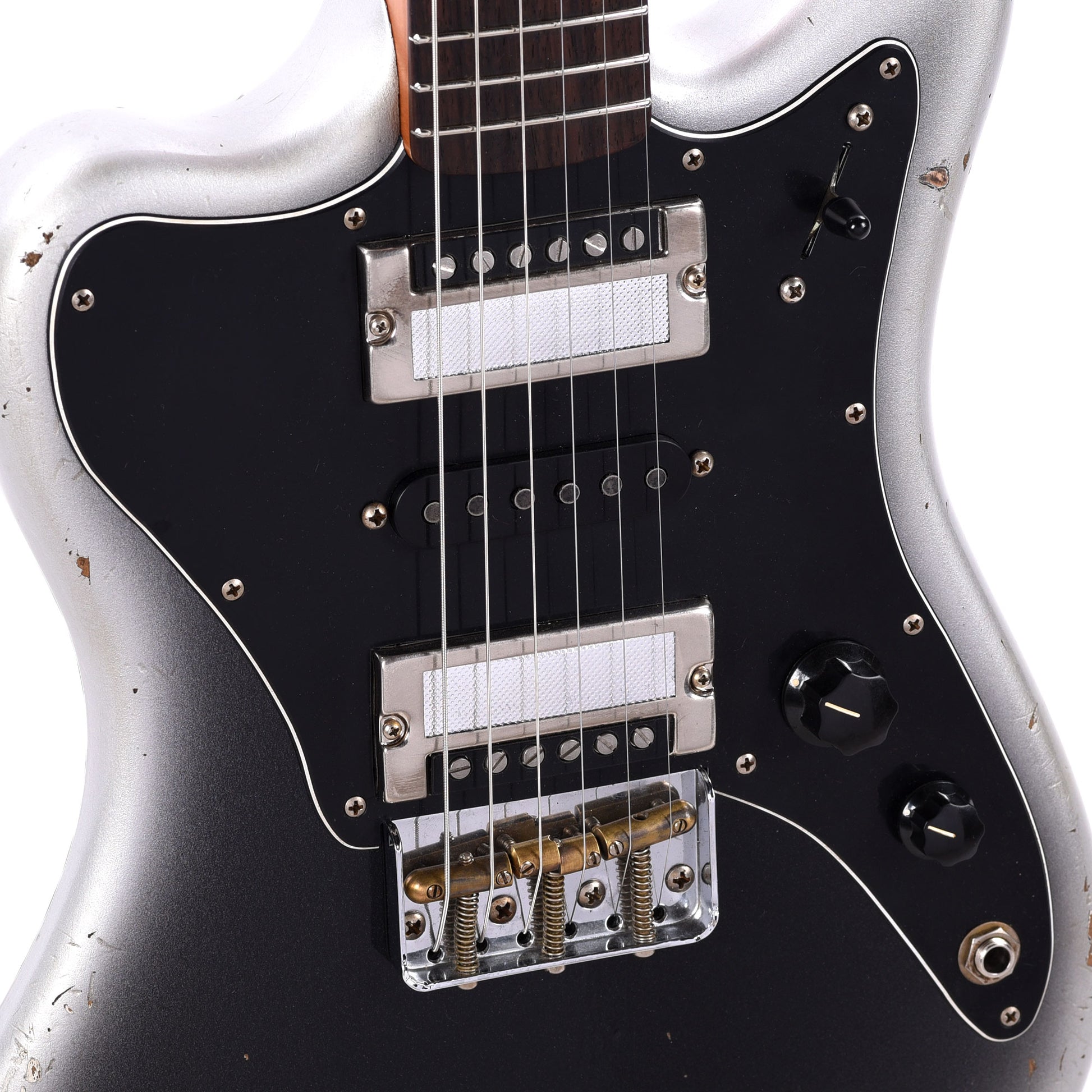 Fender Custom Shop Super-Sonic Deluxe Closet Classic Super Aged Reverse Silverburst Master Built by Levi Perry Electric Guitars / Solid Body