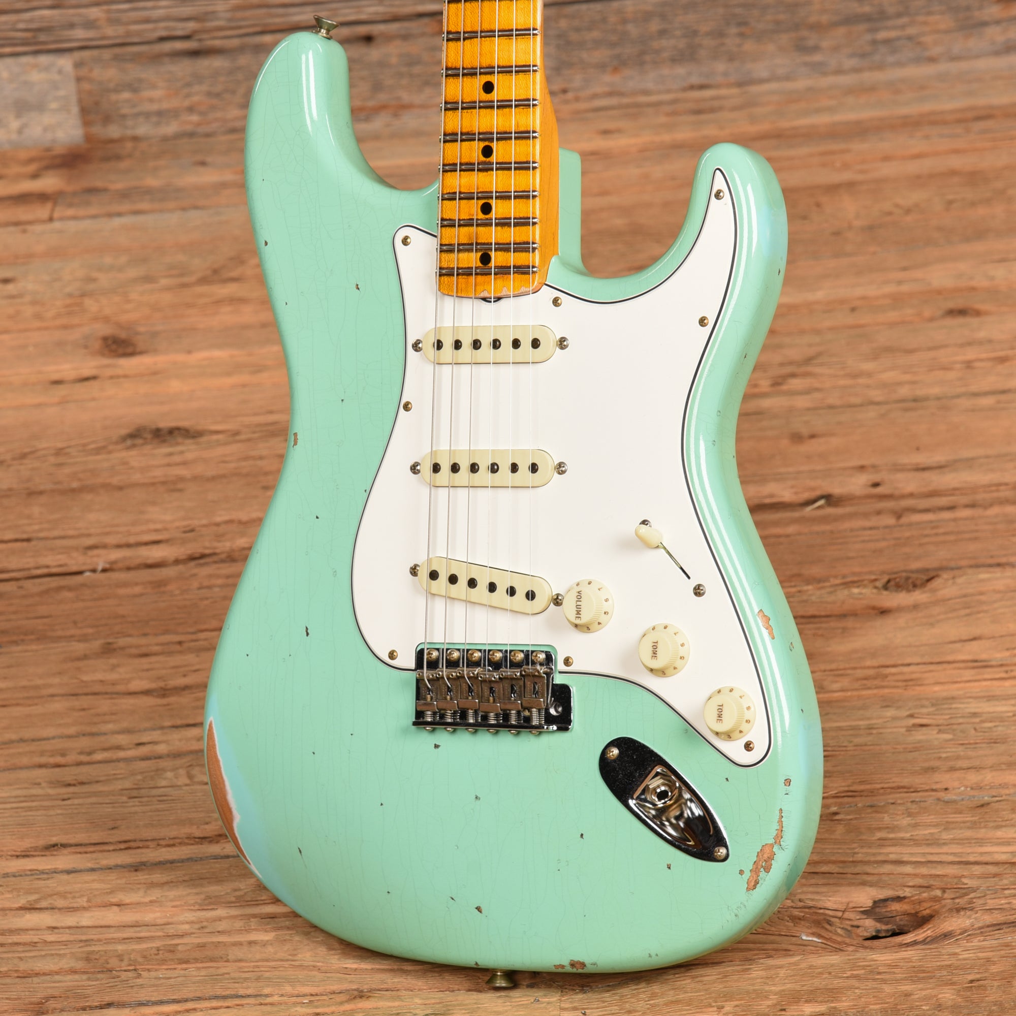 Fender Custom Shop Tomatillo Stratocaster Relic Super Faded Aged Surf Green 2023 Electric Guitars / Solid Body