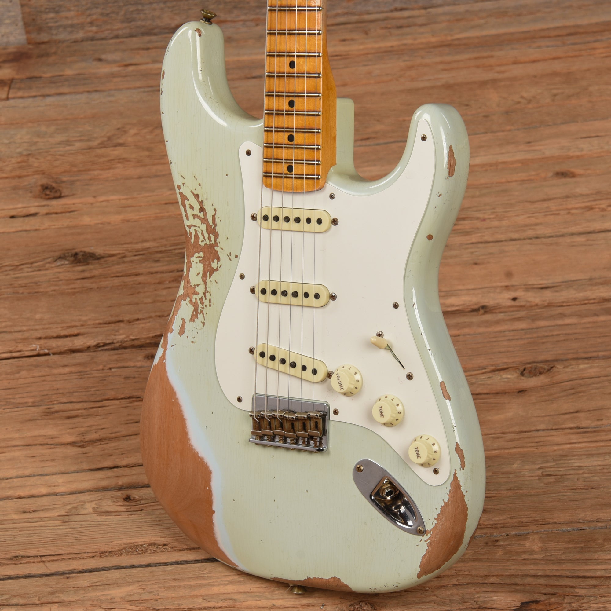Fender Custom Shop Troposphere Stratocaster Hardtail Relic Super Faded Aged Sonic Blue 2021 Electric Guitars / Solid Body