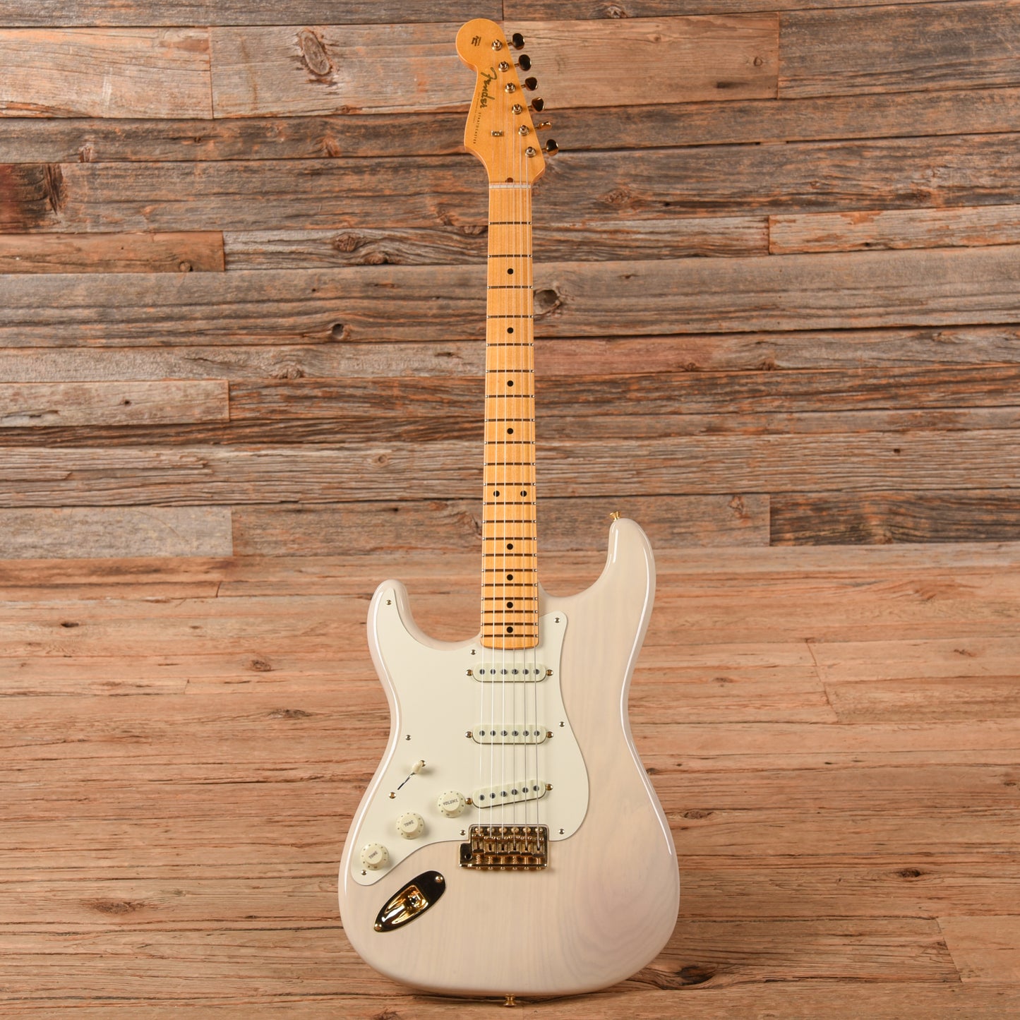 Fender Custom Shop V Custom '57 Stratocaster White Blonde 2021 LEFTY Electric Guitars / Solid Body