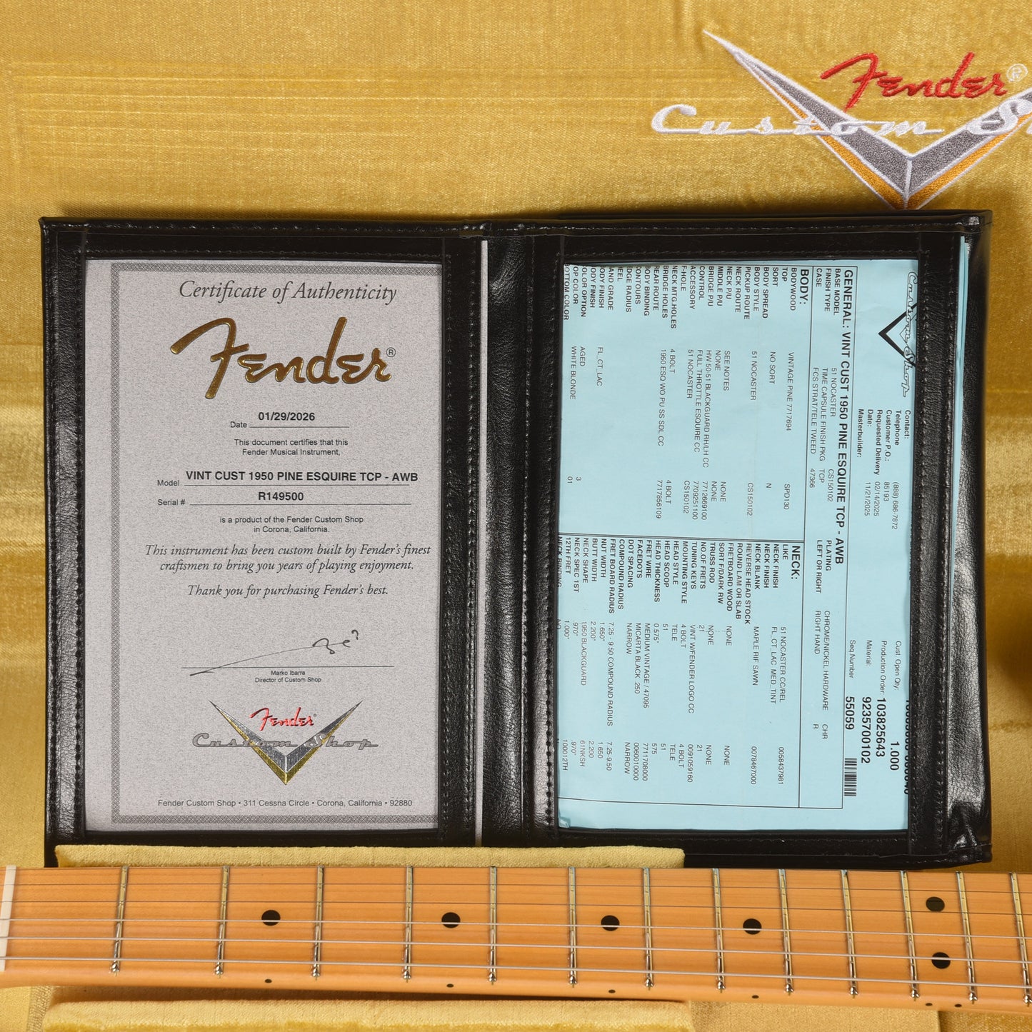 Fender Custom Shop Vintage Custom 1950 Pine Esquire Time Capsule Aged White Blonde Electric Guitars / Solid Body