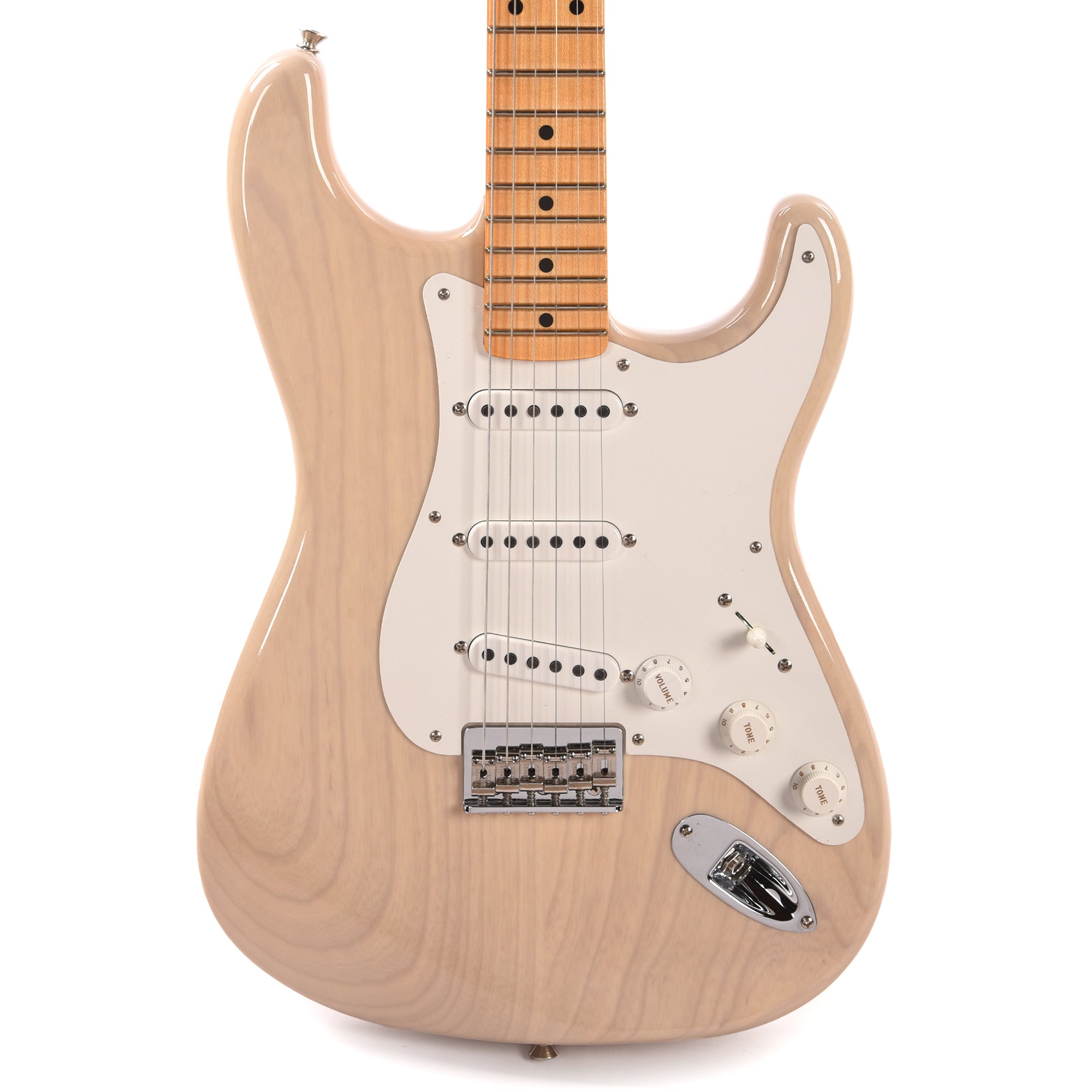 Fender Custom Shop Vintage Custom 1955 Hardtail Stratocaster Aged White Blonde Electric Guitars / Solid Body