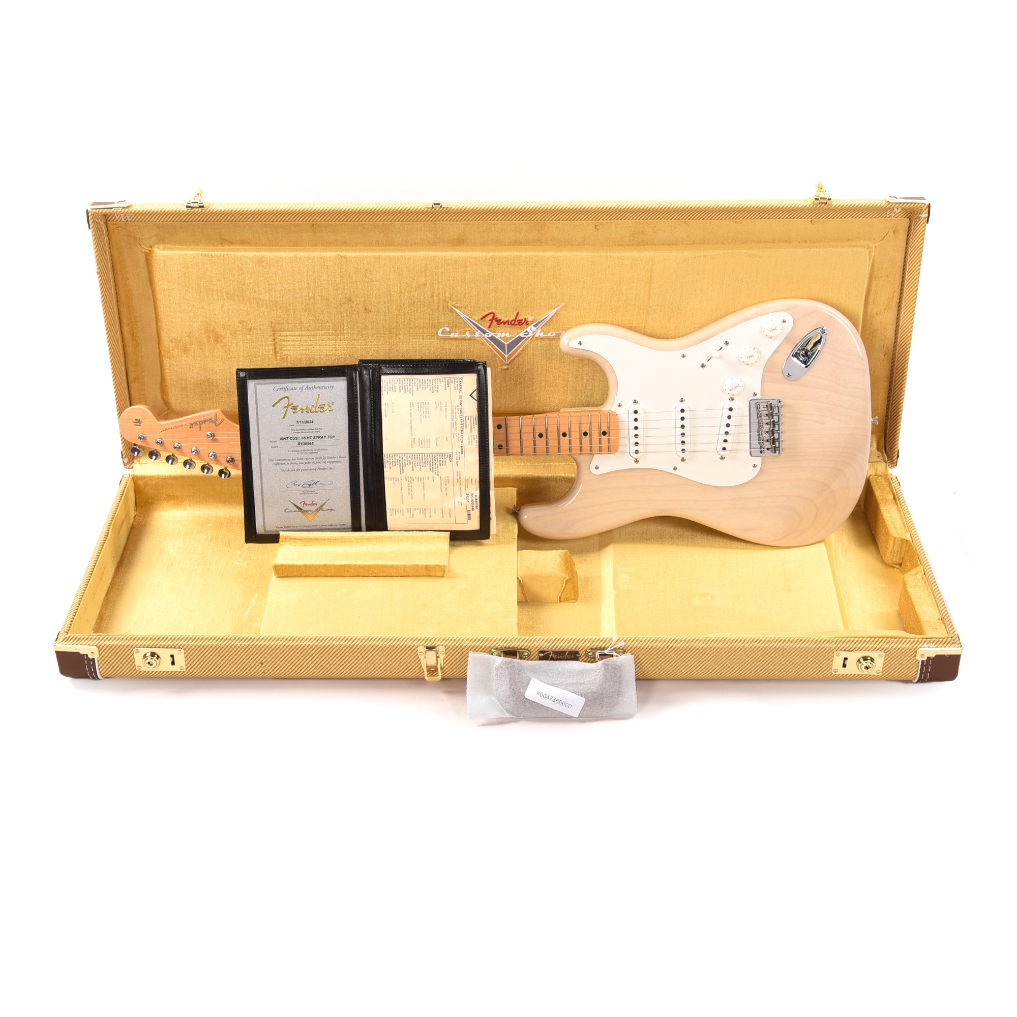 Fender Custom Shop Vintage Custom 1955 Hardtail Stratocaster Aged White Blonde Electric Guitars / Solid Body