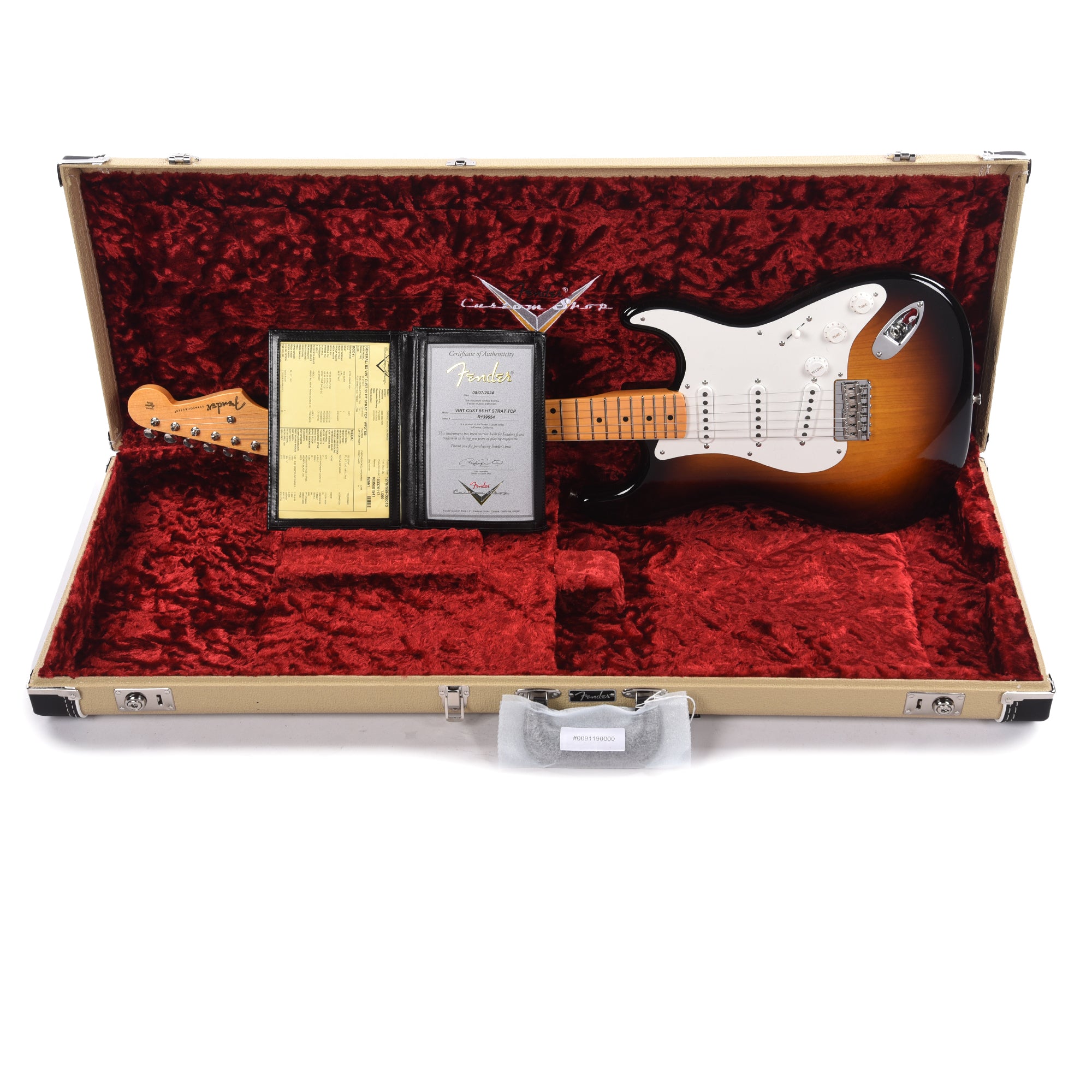 Fender Custom Shop Vintage Custom 1955 Hardtail Stratocaster Wide-Fade 2-Color Sunburst Electric Guitars / Solid Body