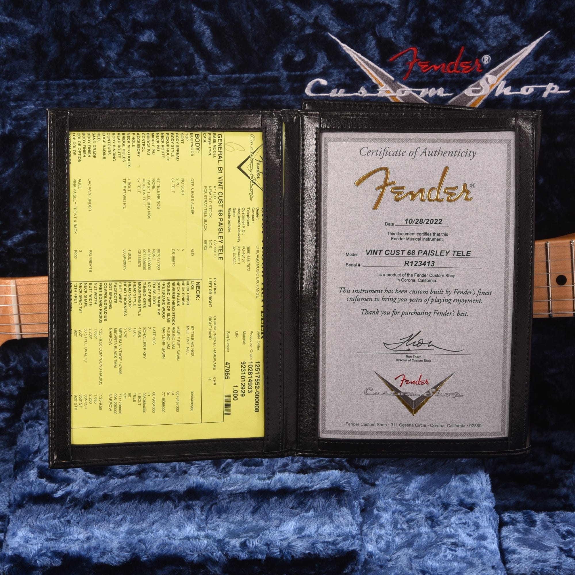 Fender Custom Shop Vintage Custom '68 Telecaster NOS Pink Paisley