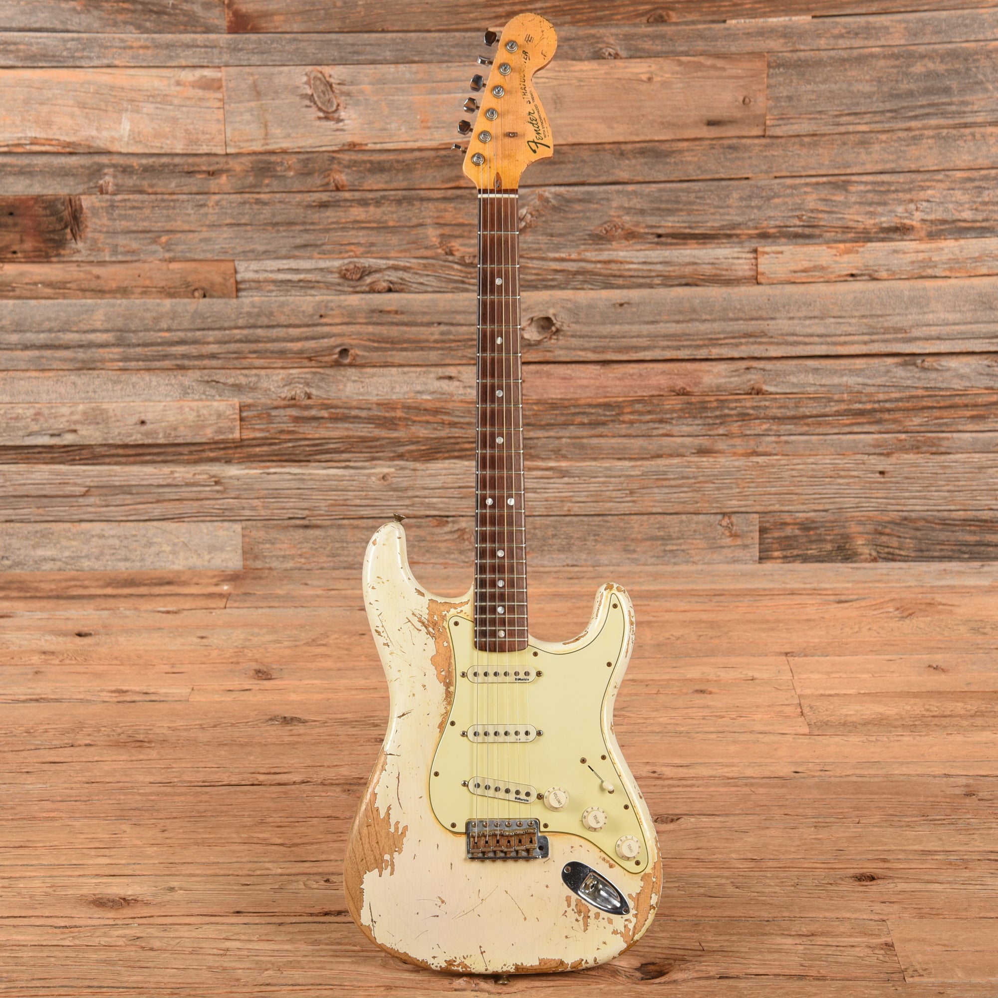 Fender Custom Shop Vintage Stratocaster Heavy Relic Olympic White 2009 Electric Guitars / Solid Body