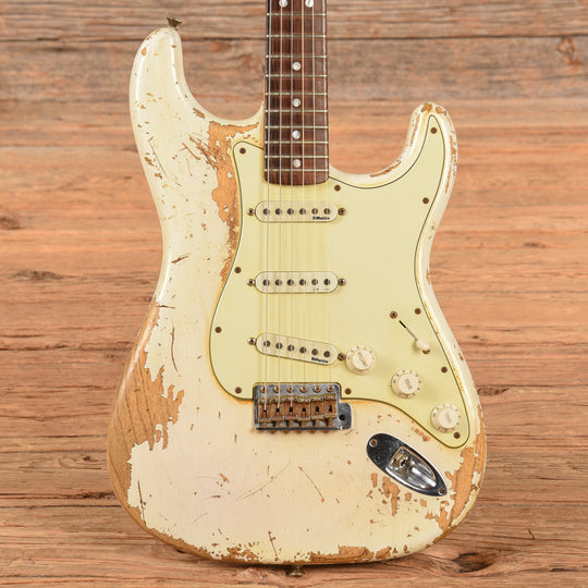 Fender Custom Shop Vintage Stratocaster Heavy Relic Olympic White 2009 Electric Guitars / Solid Body