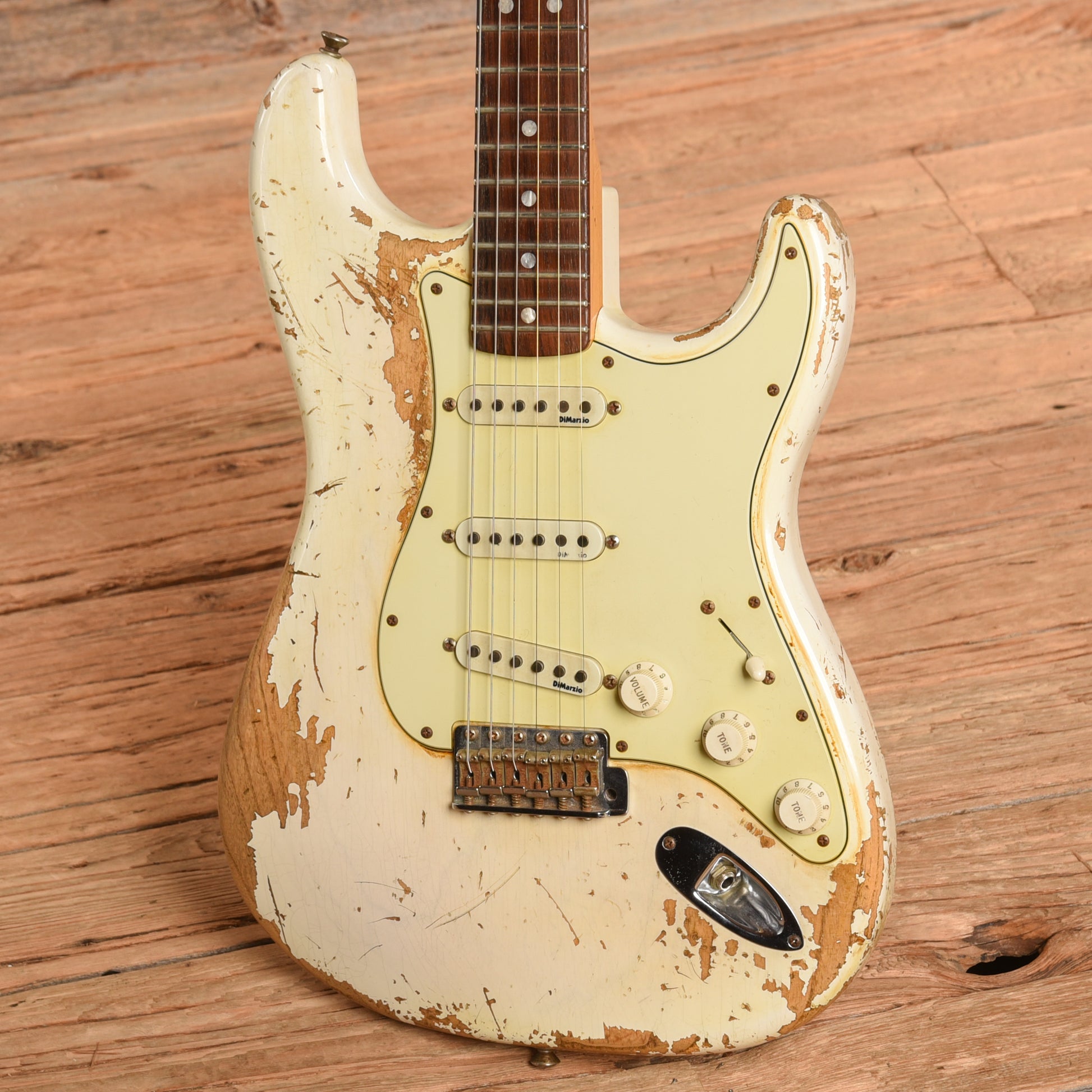 Fender Custom Shop Vintage Stratocaster Heavy Relic Olympic White 2009 Electric Guitars / Solid Body