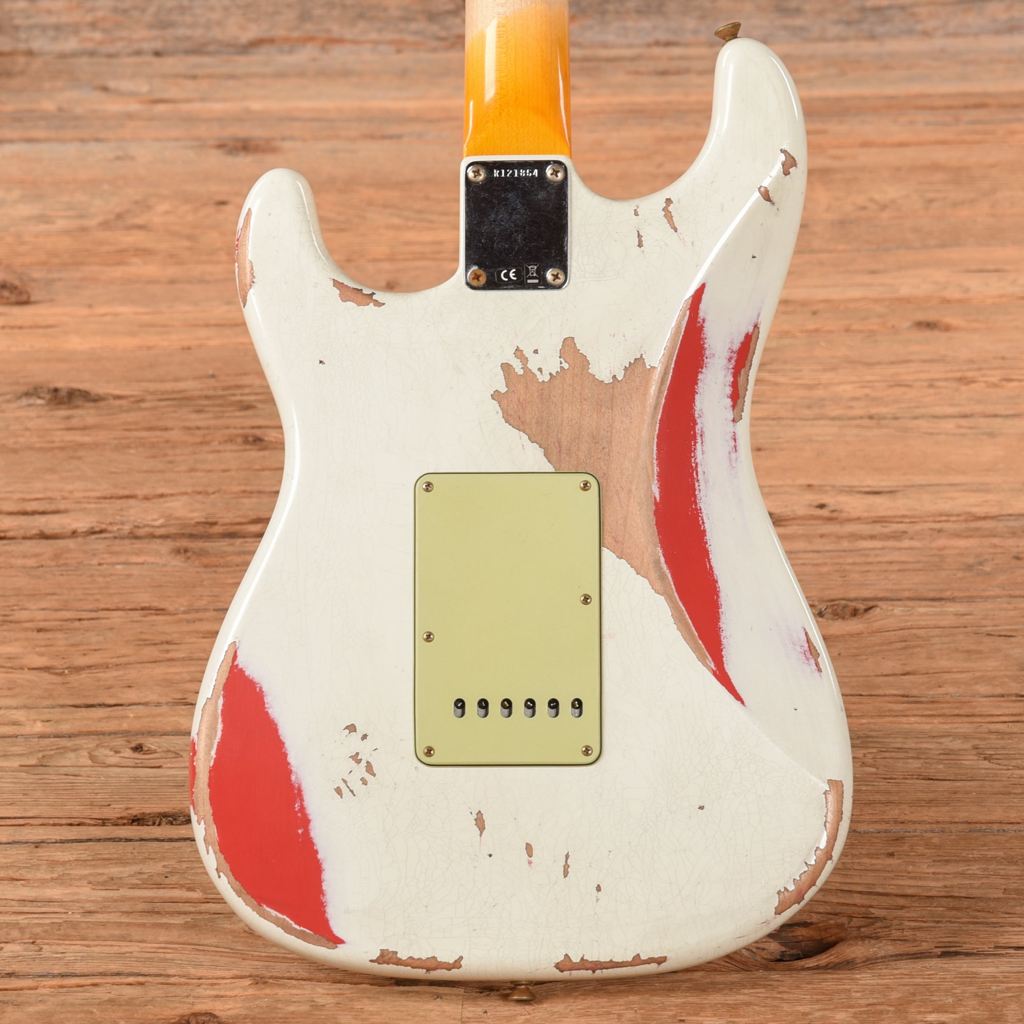Fender Custom Shop White Lightning 2.0 Stratocaster Heavy Relic Aged Olympic White Over Fiesta Red 2022 Electric Guitars / Solid Body