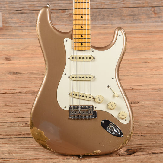 Fender Custom Shop WW10 '57 Stratocaster Relic Shoreline Gold 2016 Electric Guitars / Solid Body