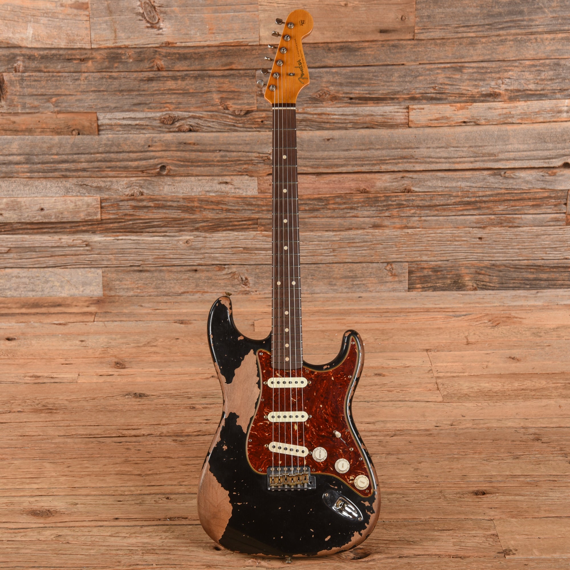 Fender Custom Shop WW10 '61 Stratocaster Super Heavy Relic Black Electric Guitars / Solid Body