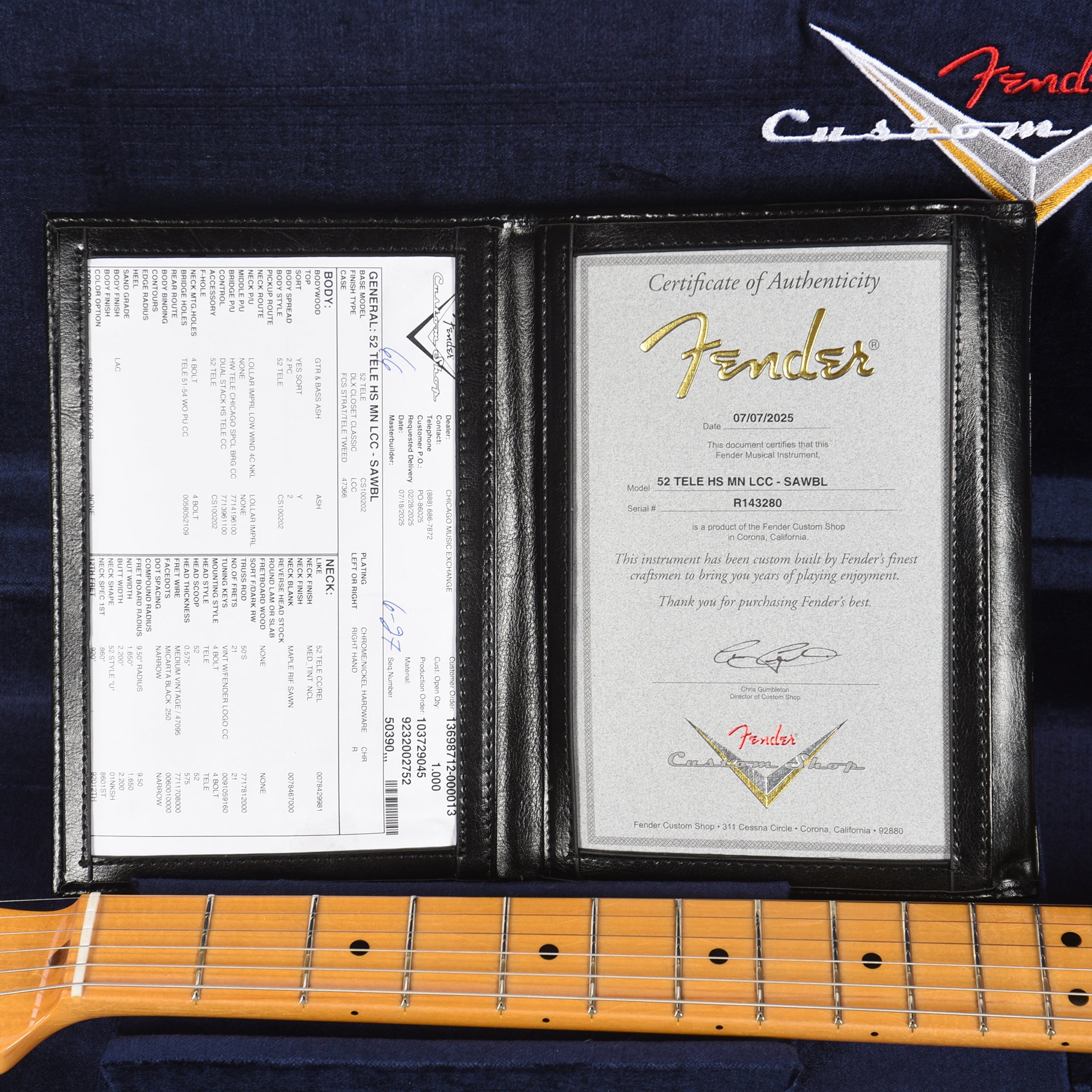 Fender Custom Shop1952 Telecaster HS 