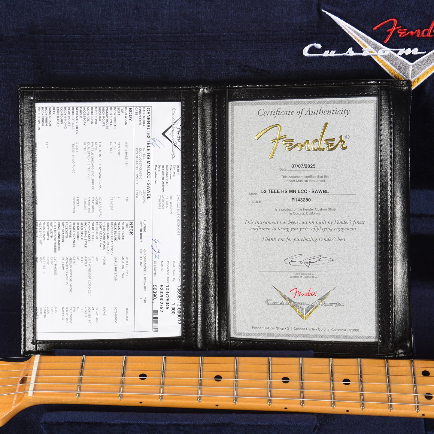 Fender Custom Shop1952 Telecaster HS "Chicago Special" Deluxe Closet Clcassic Super Aged White Blonde Electric Guitars / Solid Body
