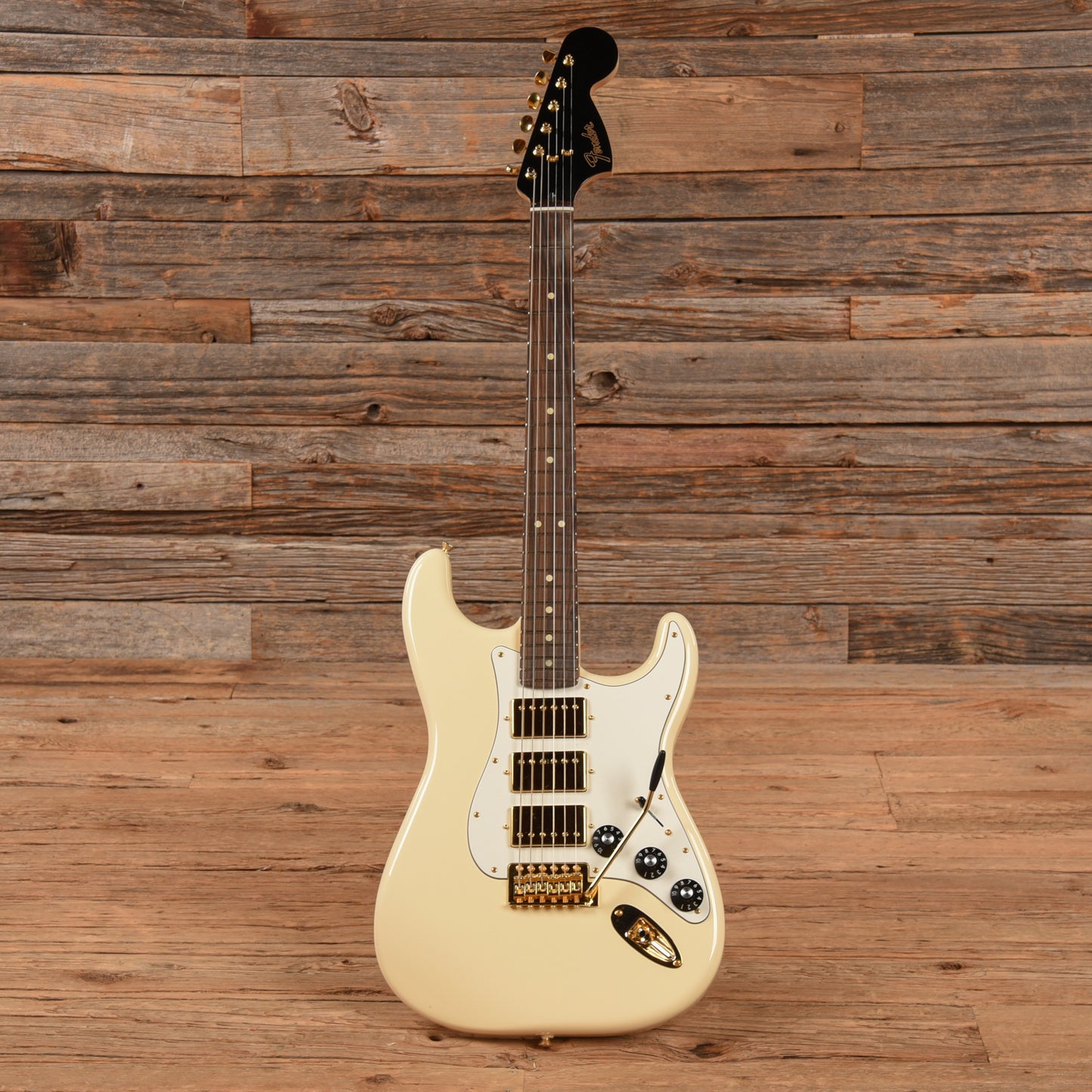 Fender FSR Mahogany Blacktop Stratocaster HHH Olympic White 2021 Electric Guitars / Solid Body