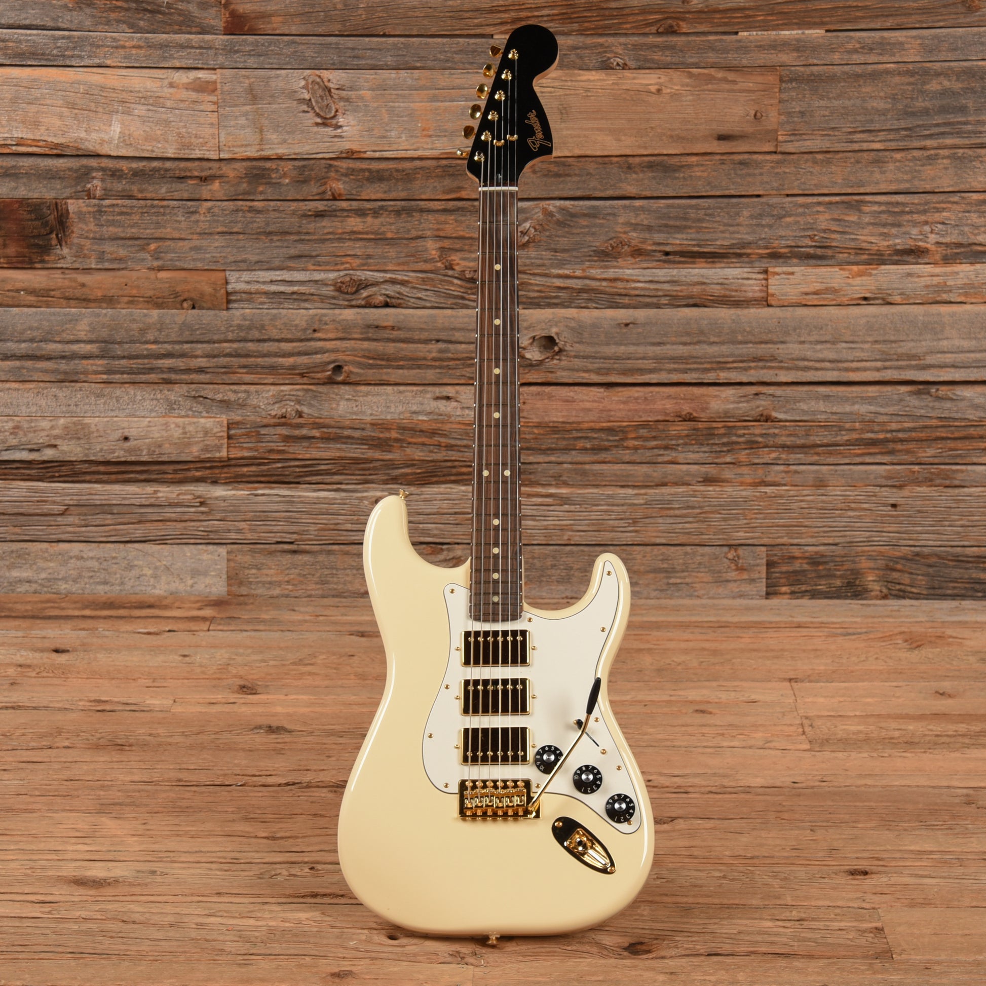 Fender FSR Mahogany Blacktop Stratocaster HHH Olympic White 2021 Electric Guitars / Solid Body