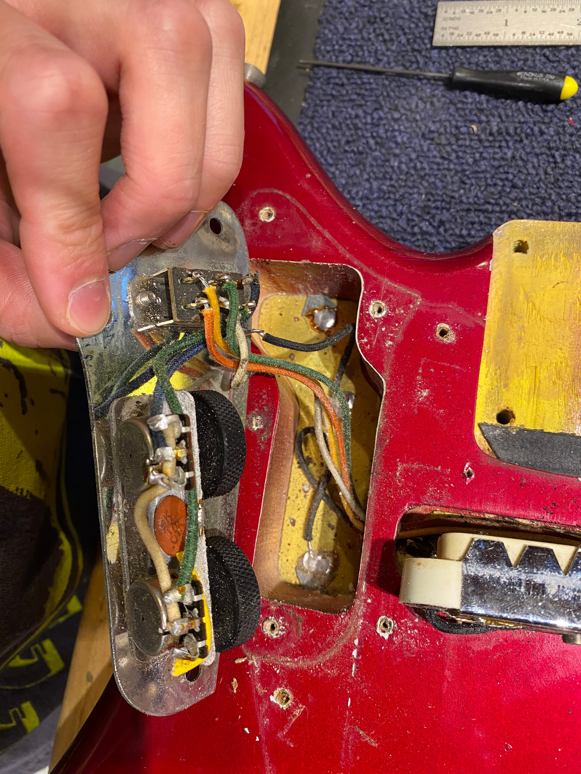 Fender Jaguar Candy Apple Red 1964 Electric Guitars / Solid Body